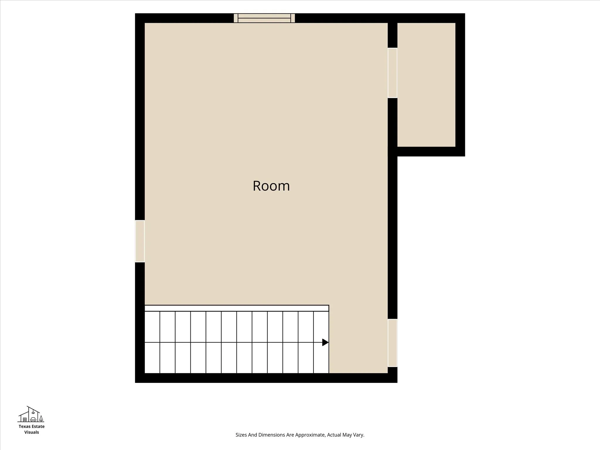 Upstairs floor plan.