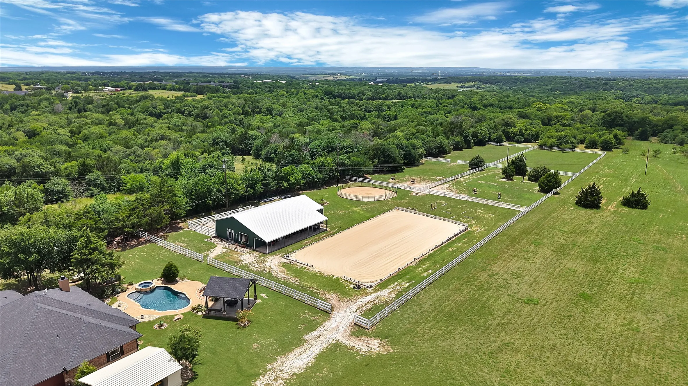Property extends well into the woods for all kinds of adventures