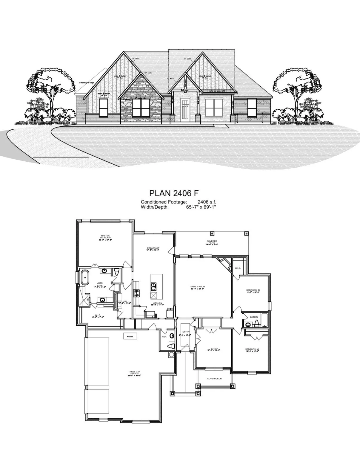 ACTUAL ELEVATION AND FLOORPLAN BEING BUILT
