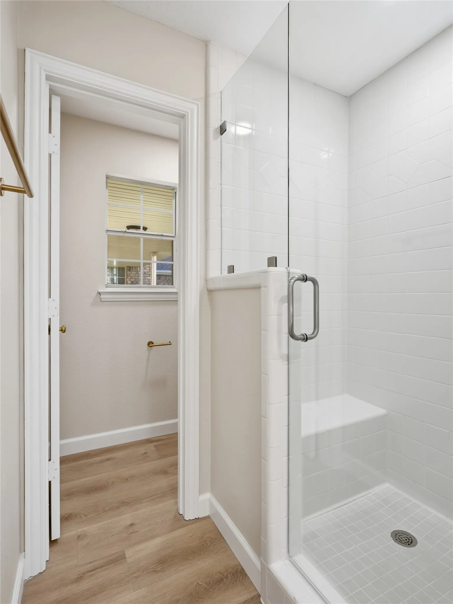 separate stand up shower space