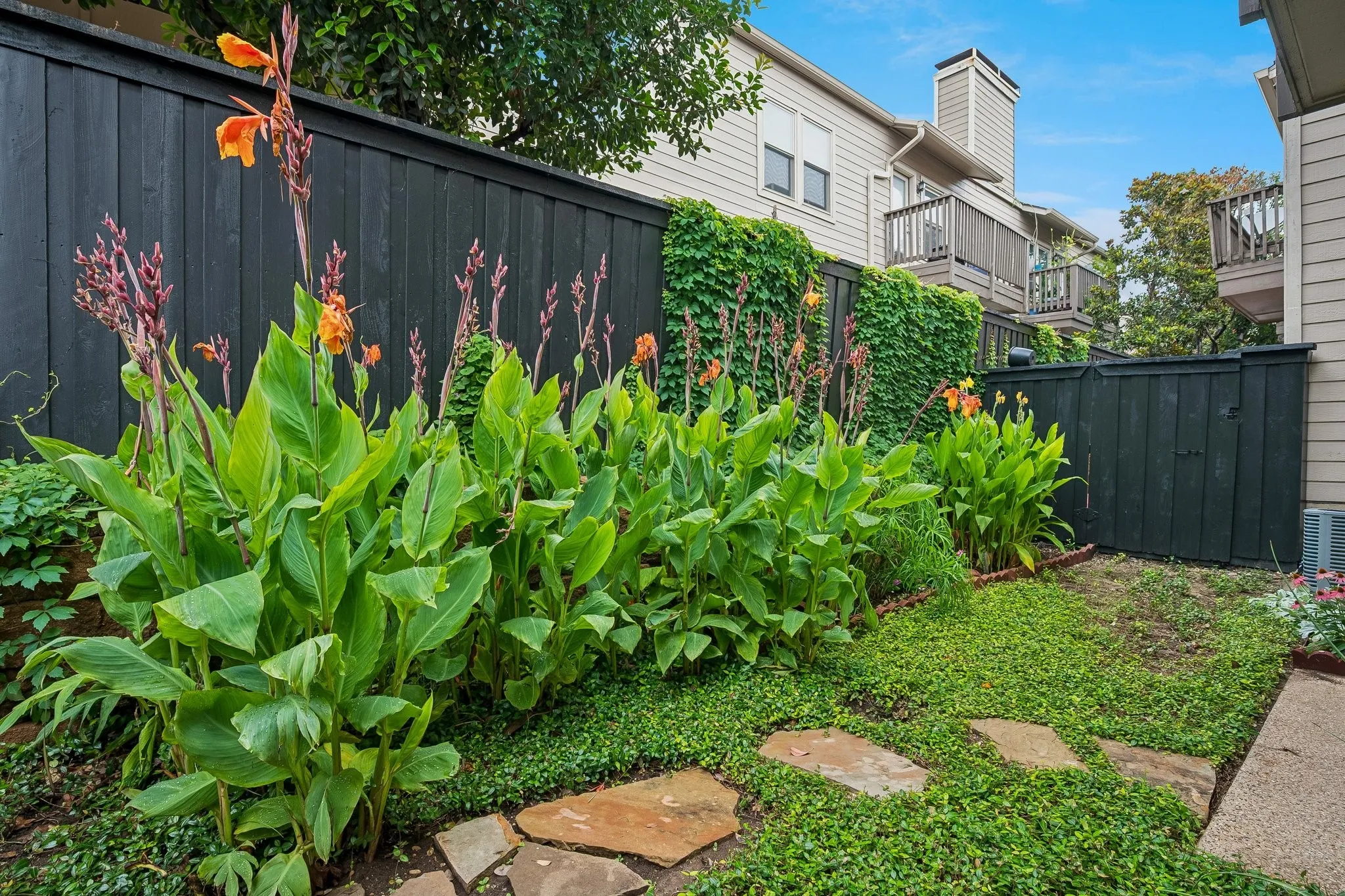Landscaped patio