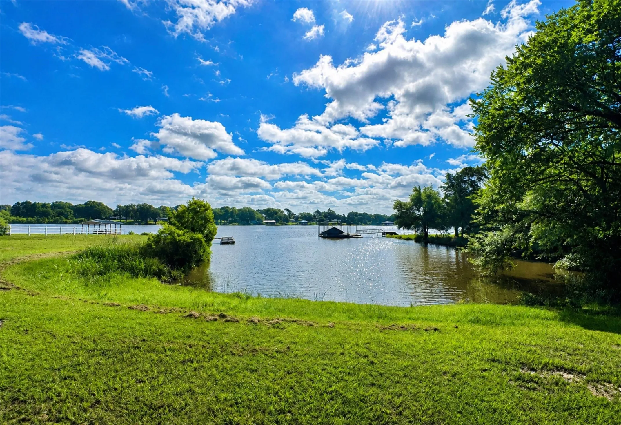 Bonham Lake across the street