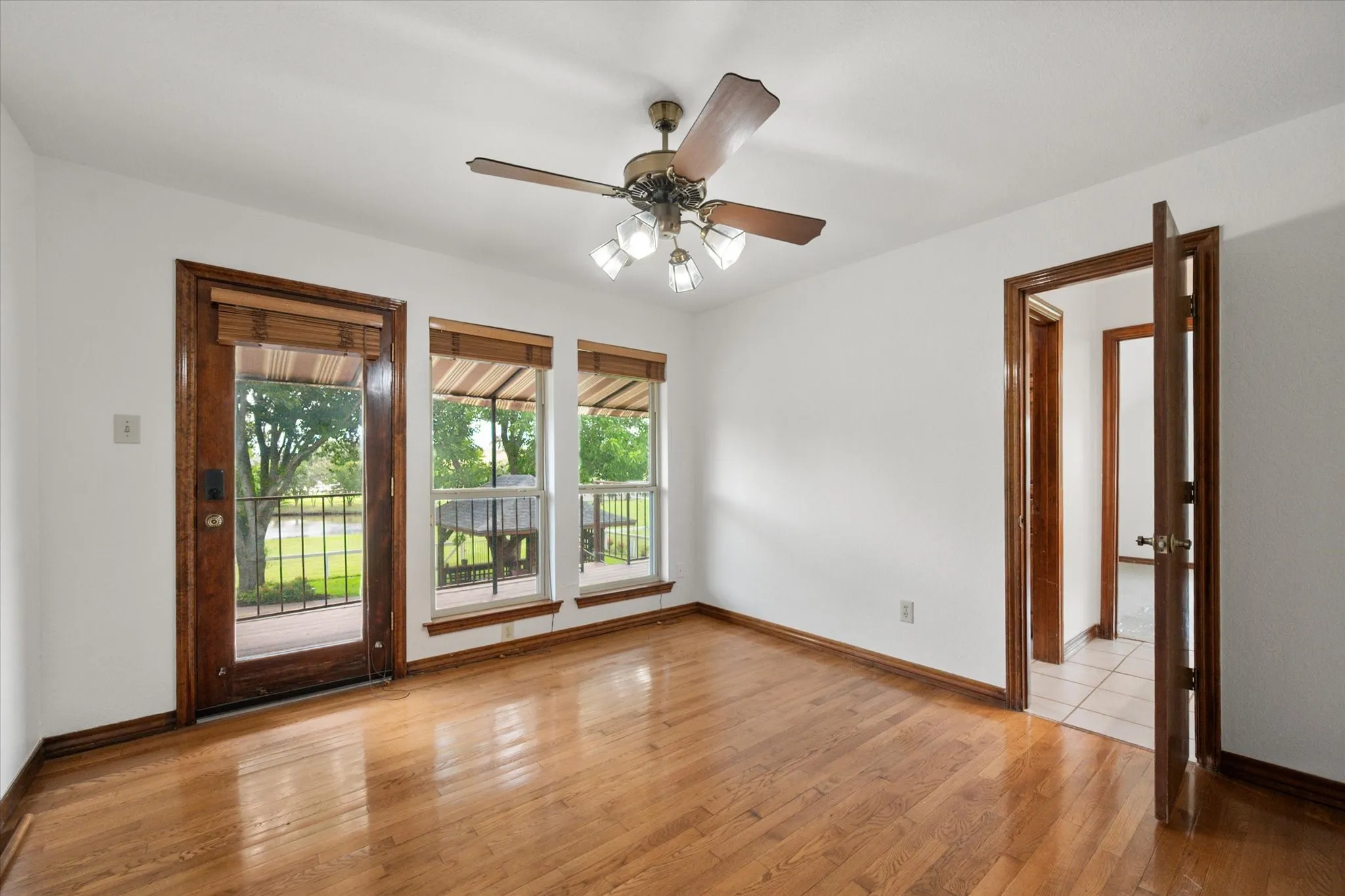 Upstairs Bedroom with access to balcony
