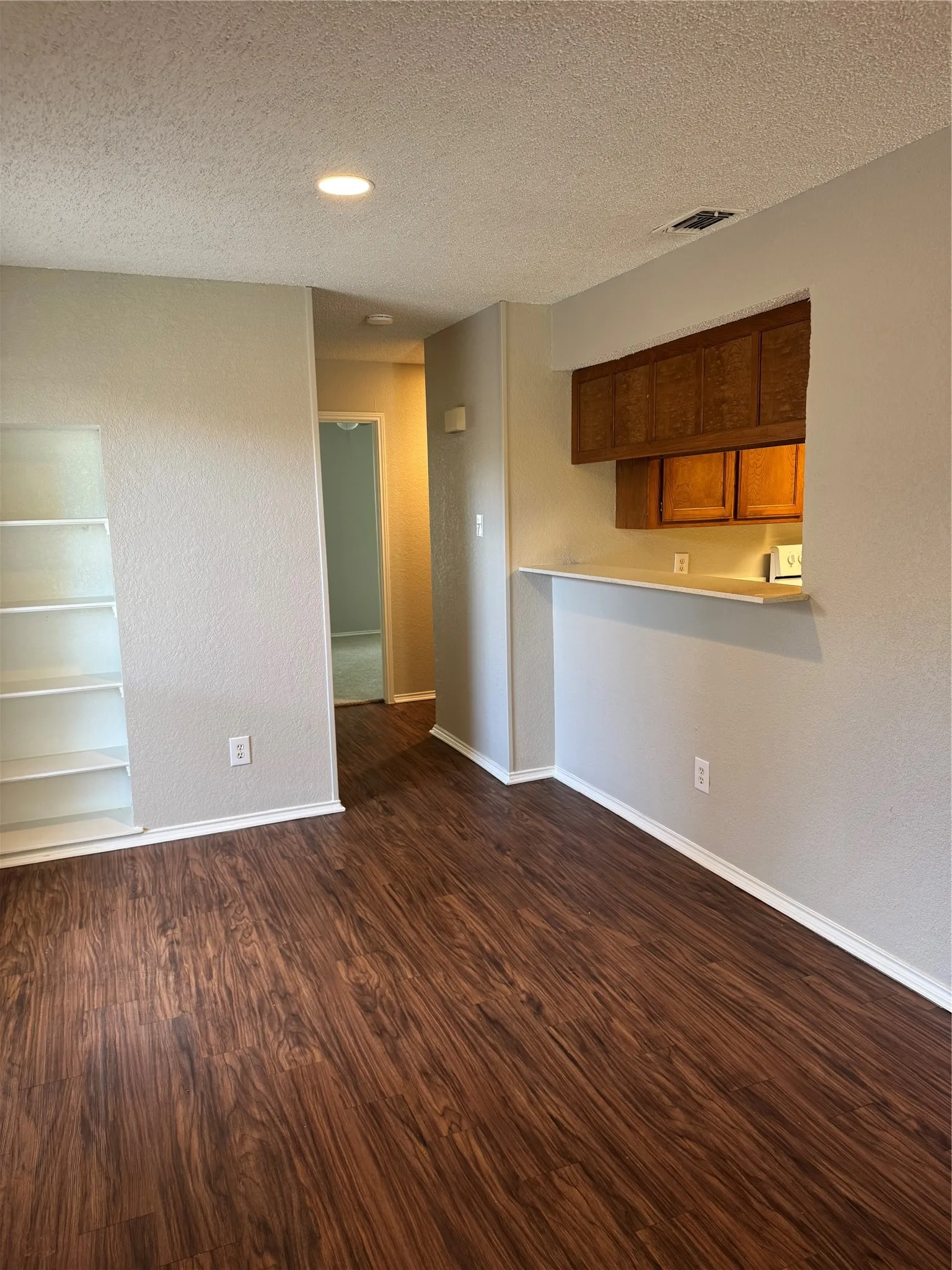 View of second eating area looking into kitchen
