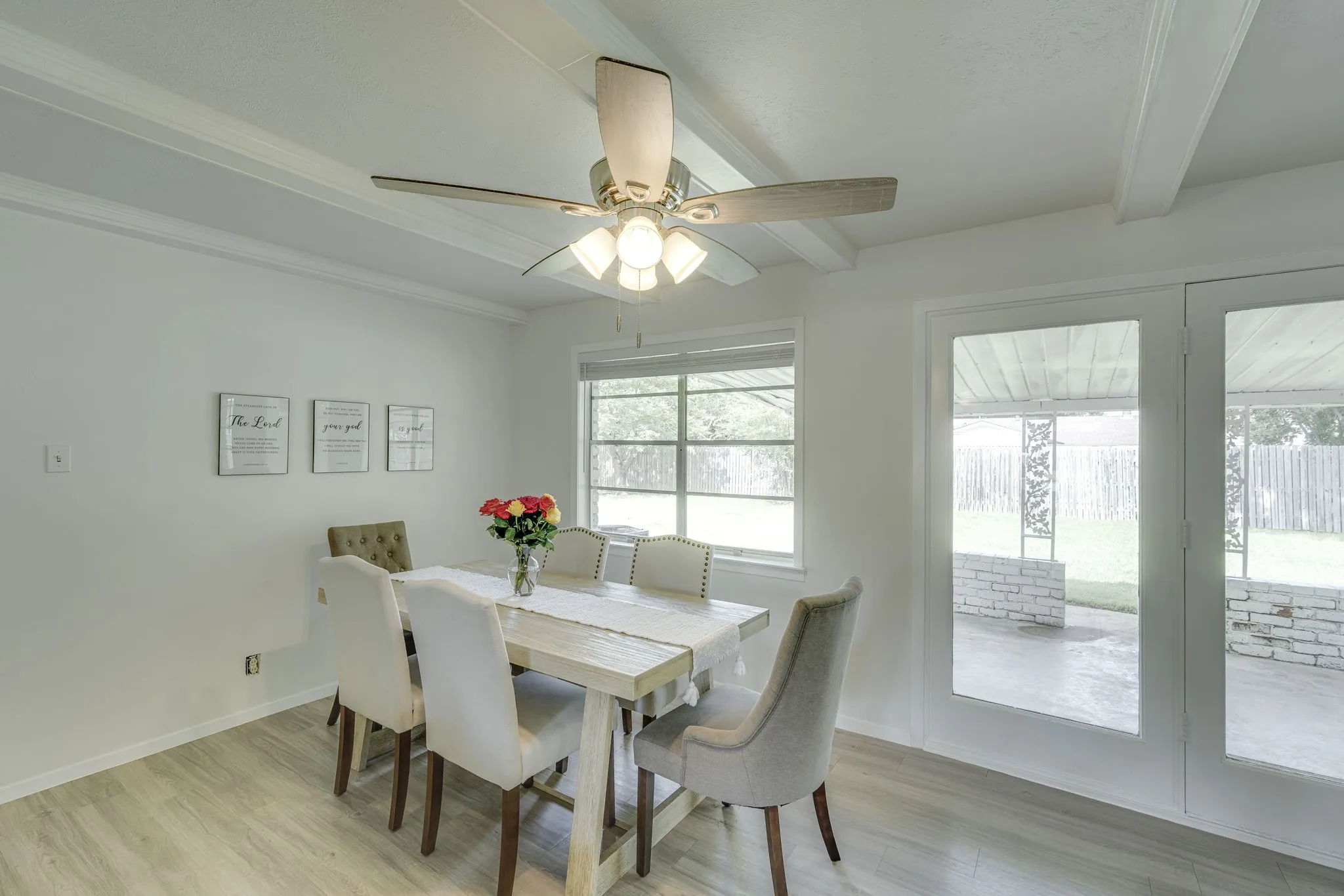 Lots of natural light and easy access to the back patio when grilling.