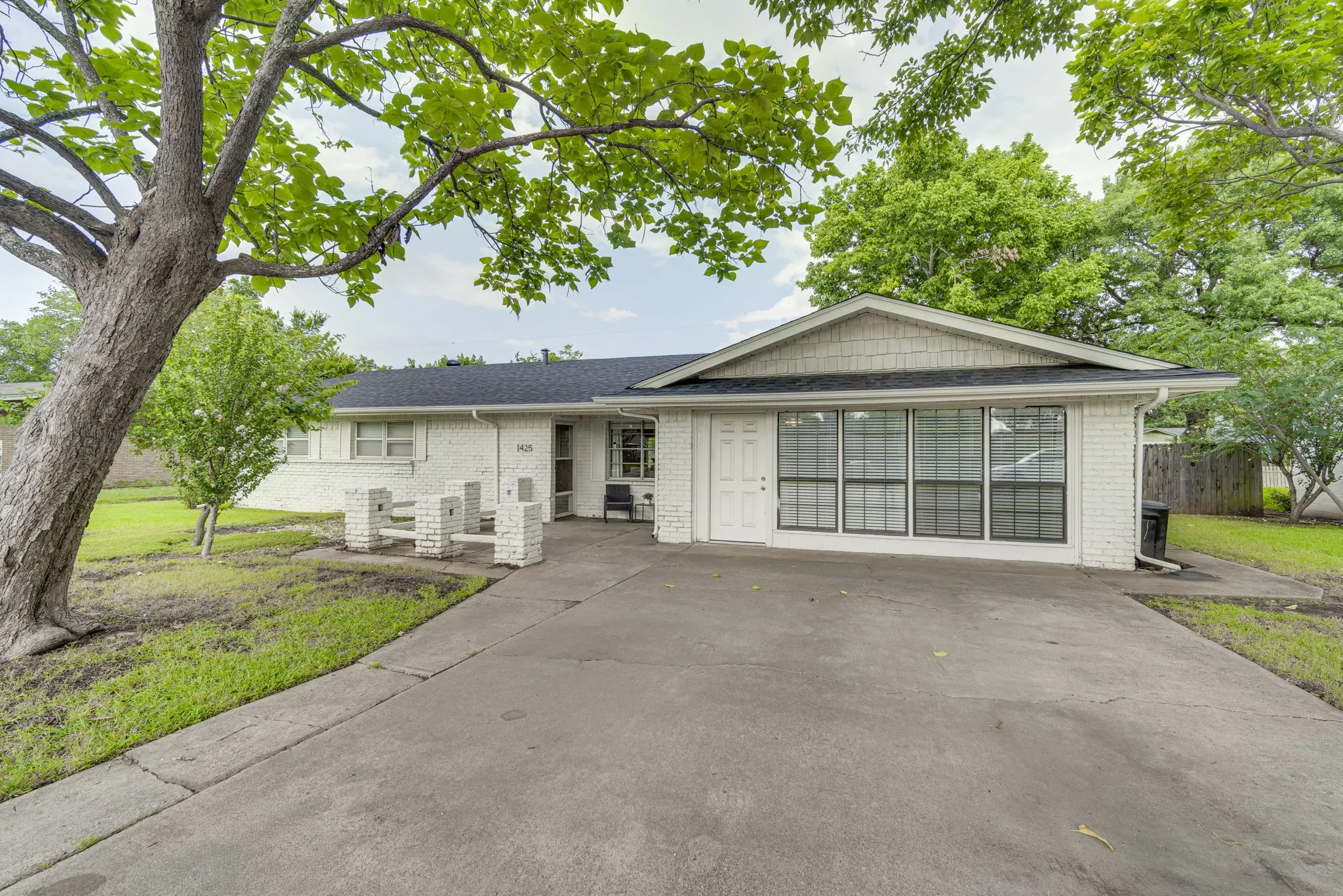 Garage has been converted into a beautiful bonus area or bedroom.