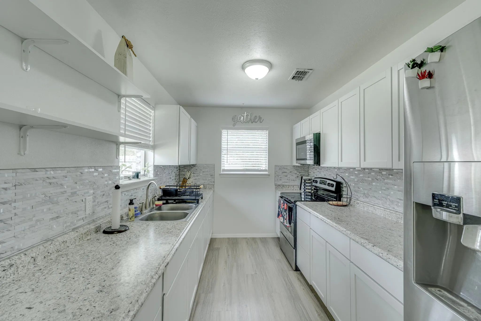Lots of counter space and storage.