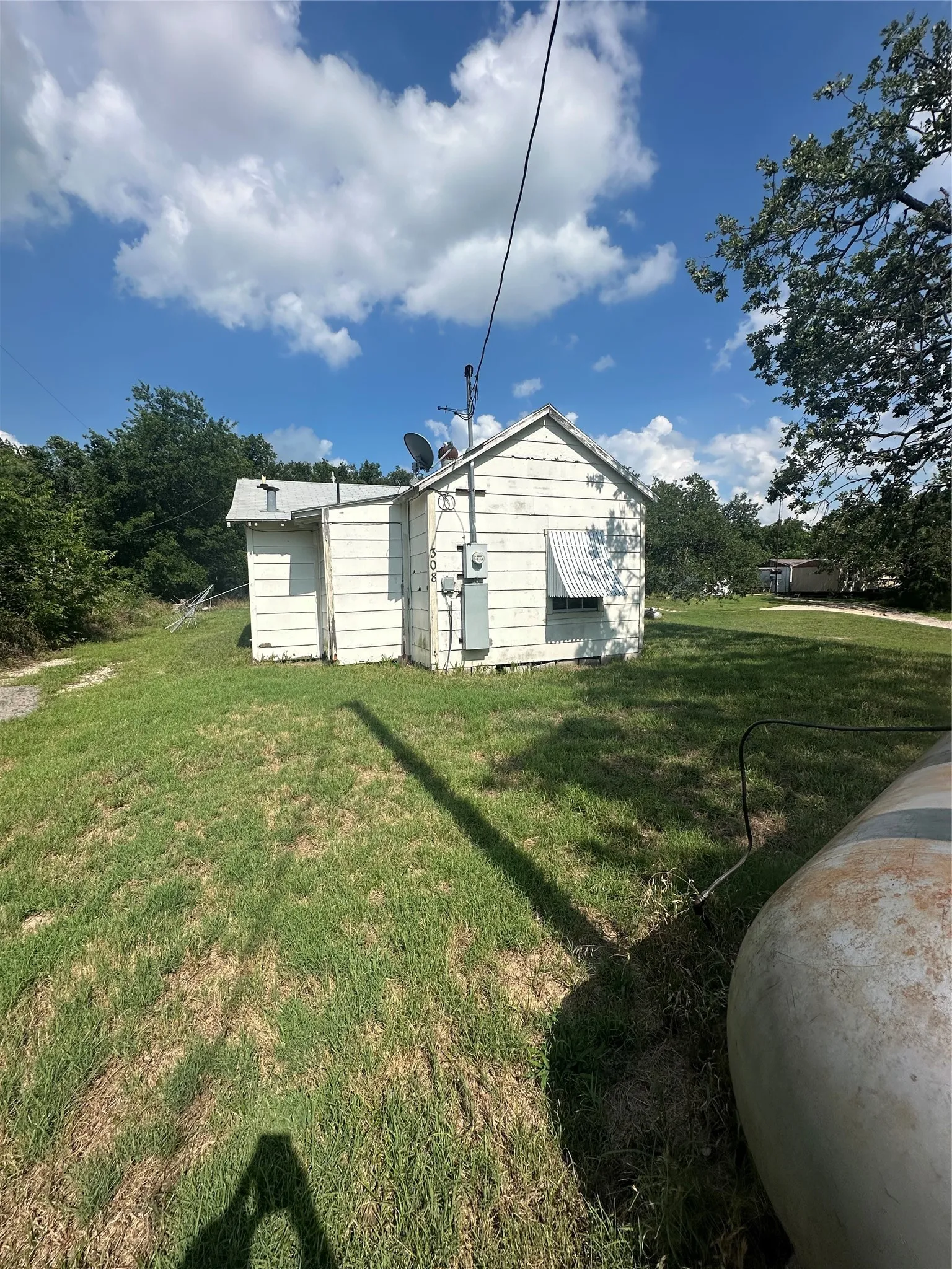 Side view of the farm house