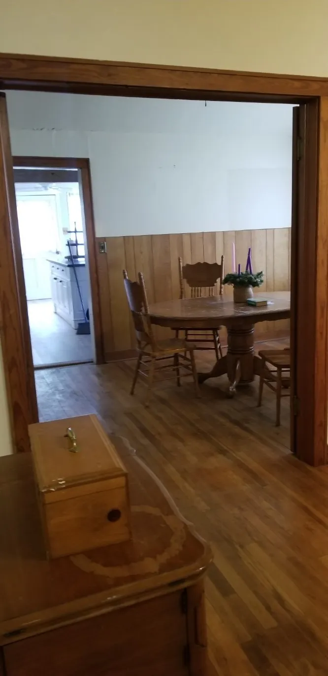 View of dining room from the living room.