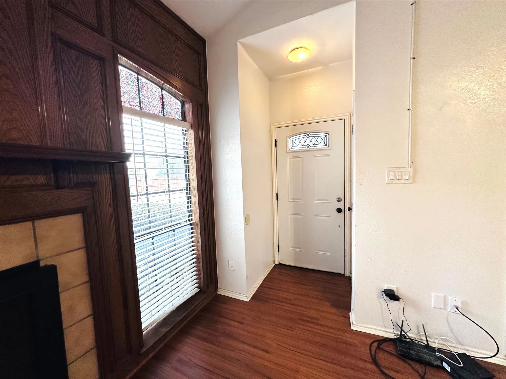 Wood-finish flooring throughout