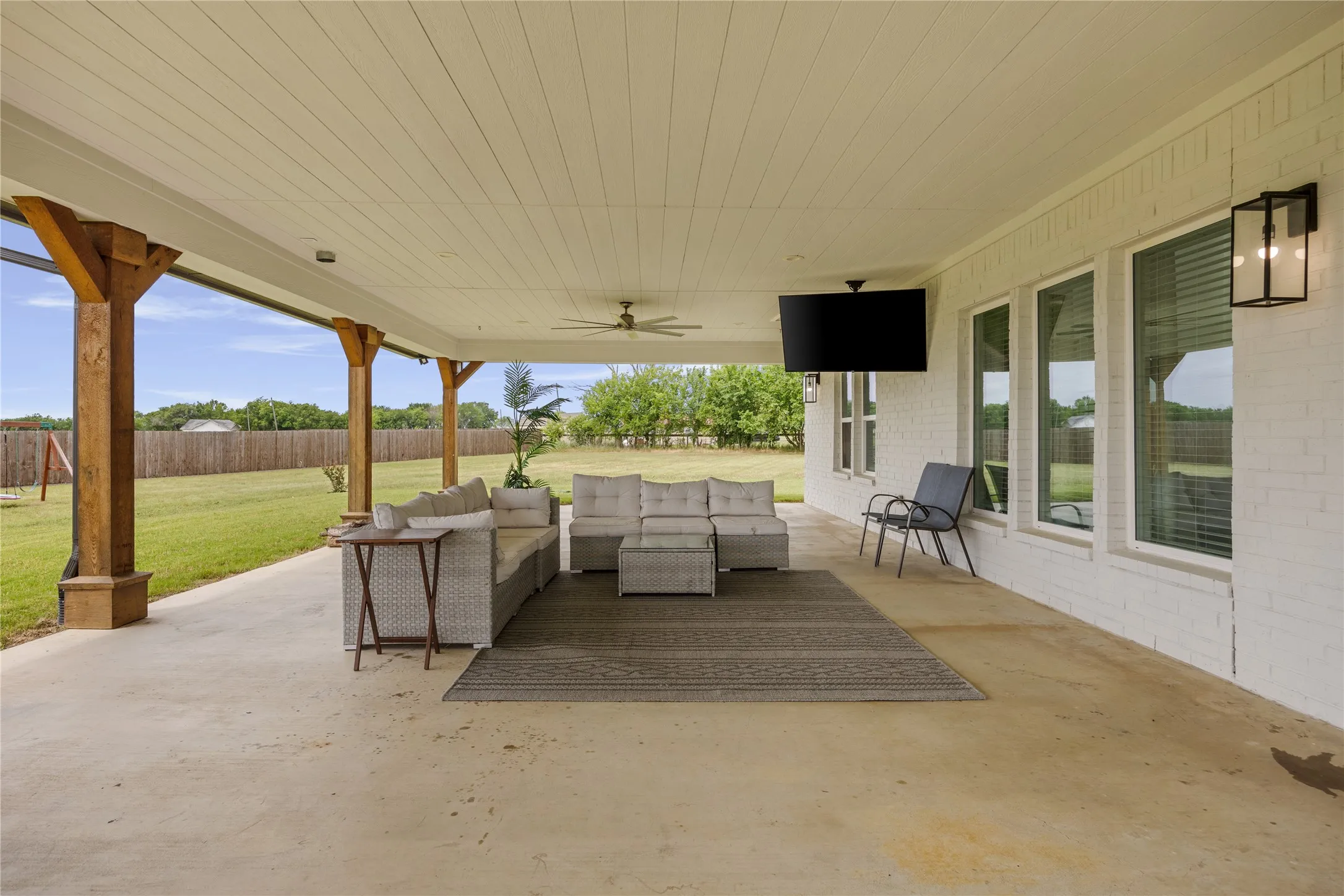 Back Patio with Plumbing rough in for Outdoor Kitchen