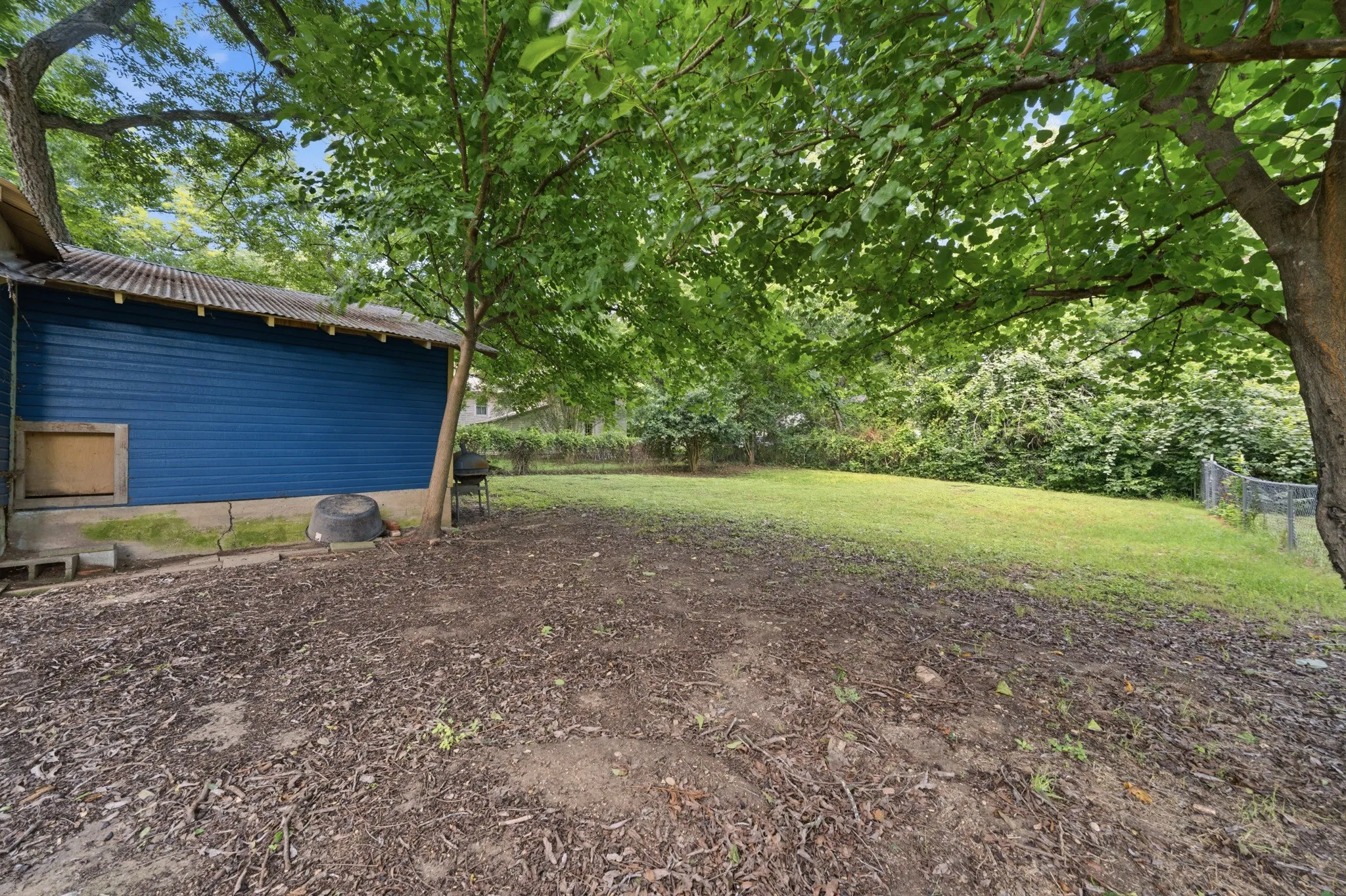 Fenced Backyard area