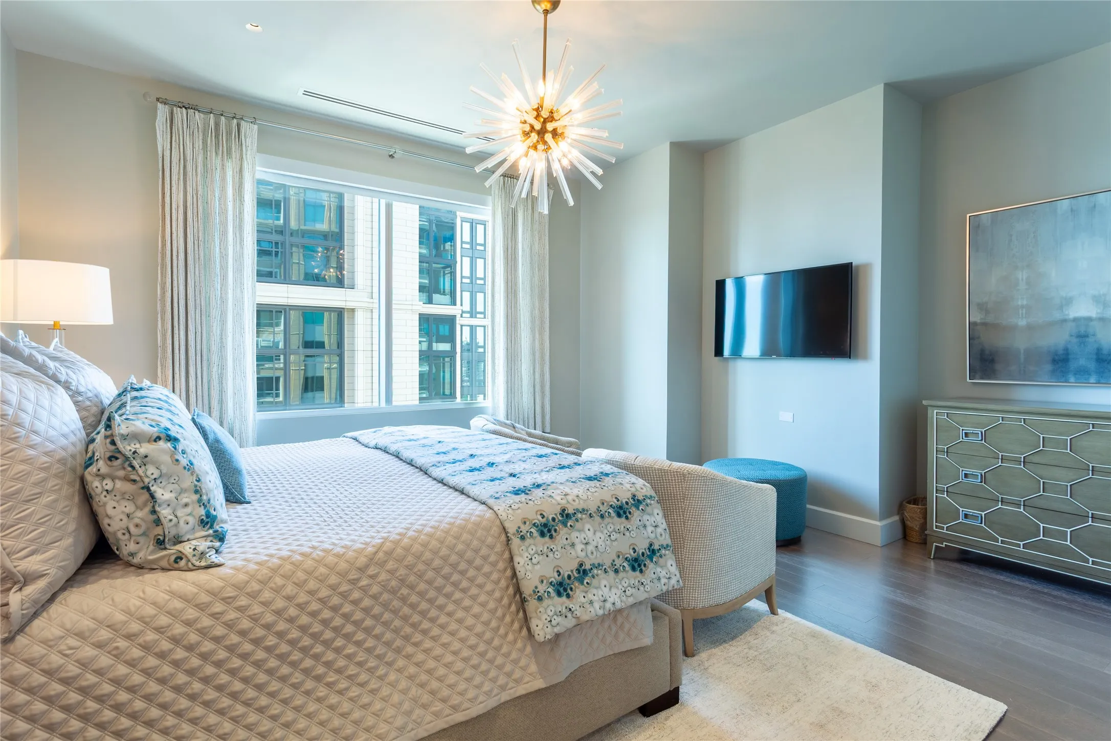 Generous Primary Bedoom has sitting area.