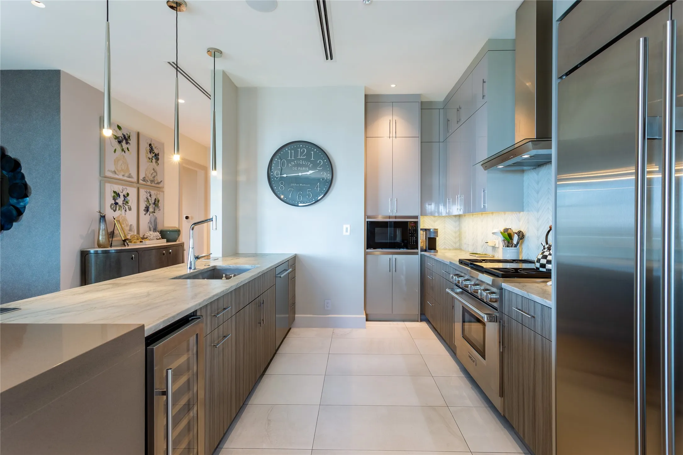 SubZero Wolf appliances, Asko dishwasher, Scotsman ice maker.