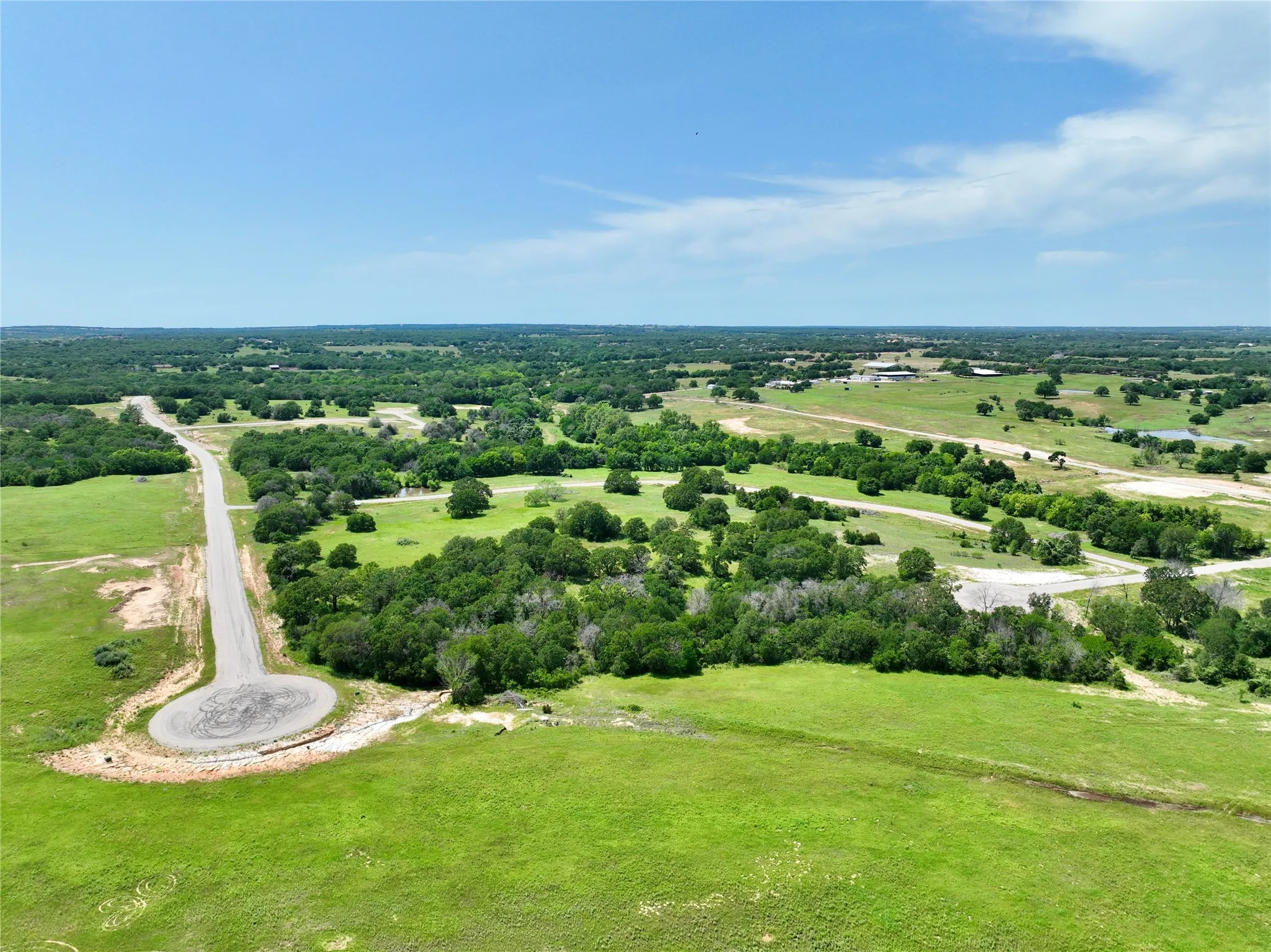 Aerial view with a rural view