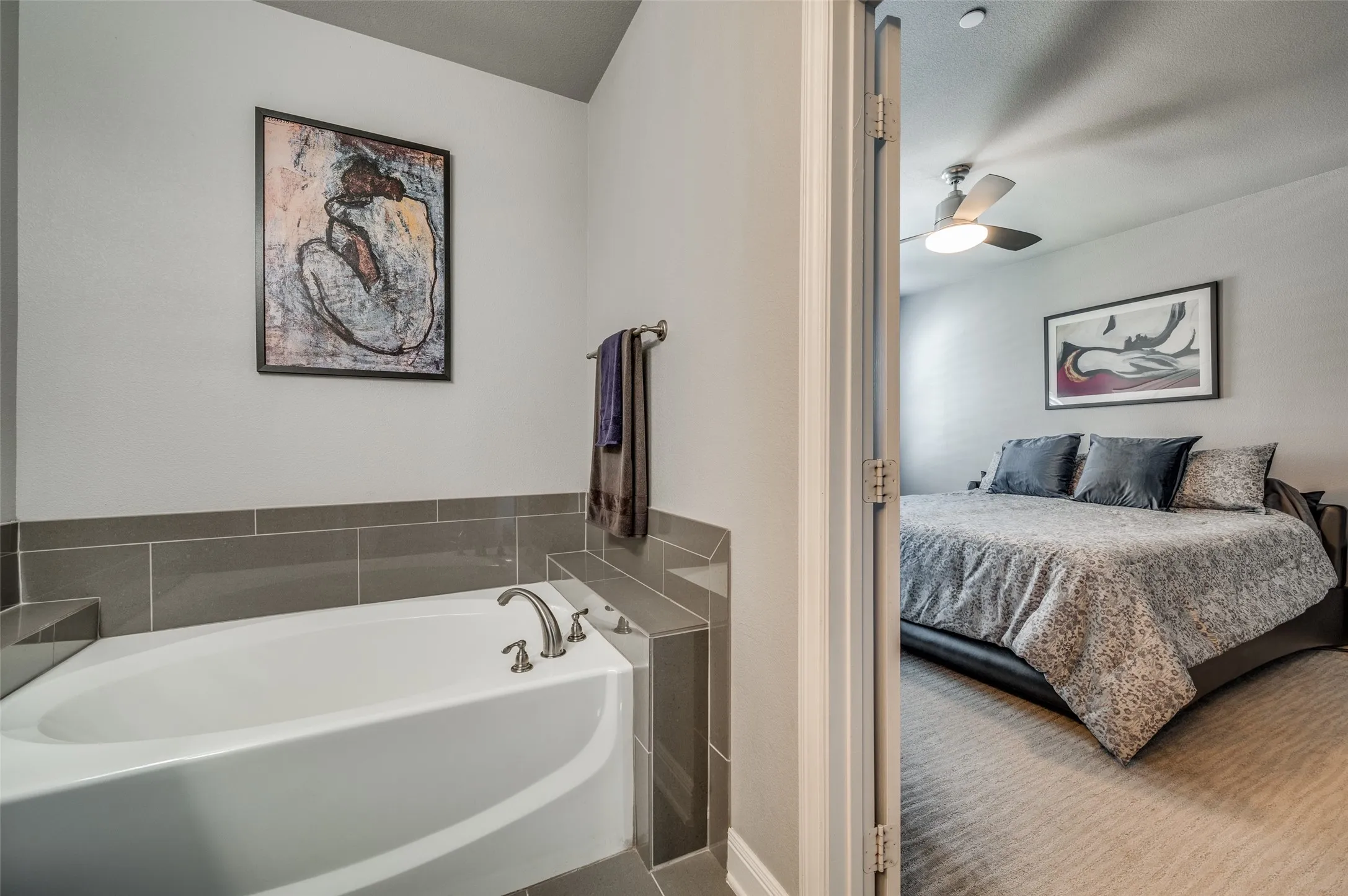 Enjoy relaxing in this large tub after a long day