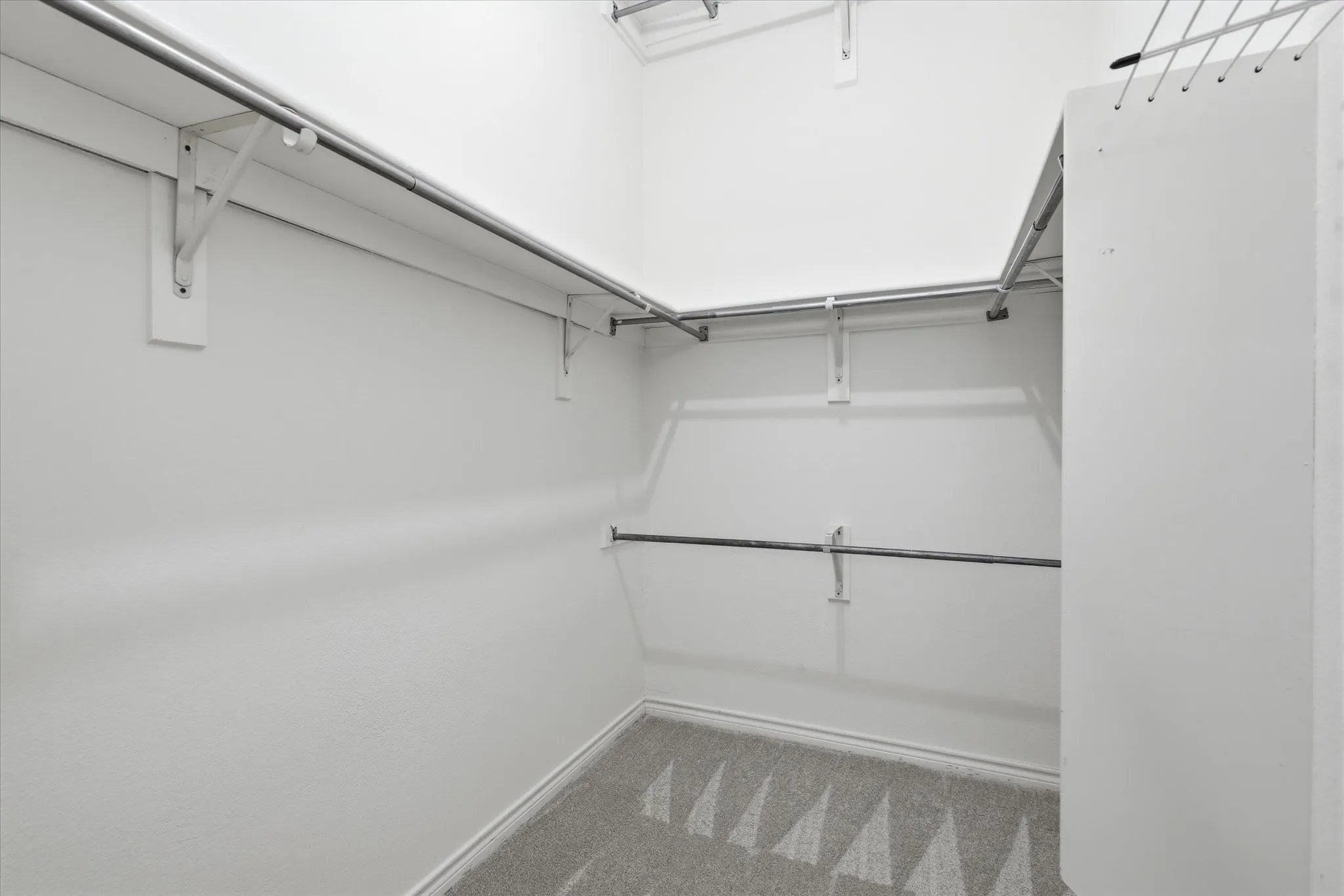 Large walk in primary closet