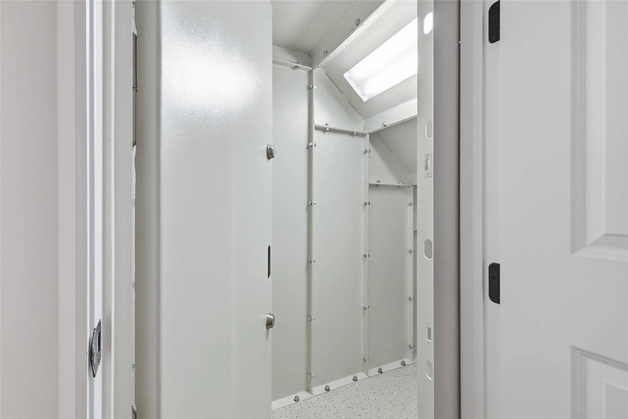 Safe room located inside the house.