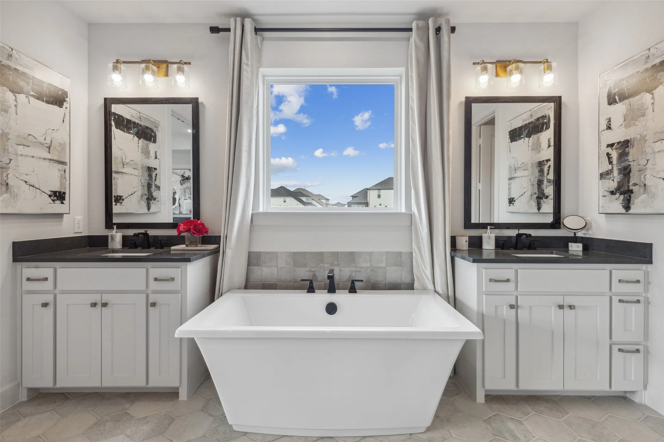 Your new owner's bath offers plenty of room for two!