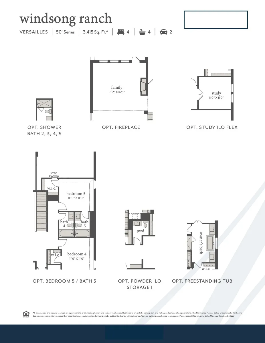 This grand home features the optional powder room, study, 5th bed & bath plus so much more!