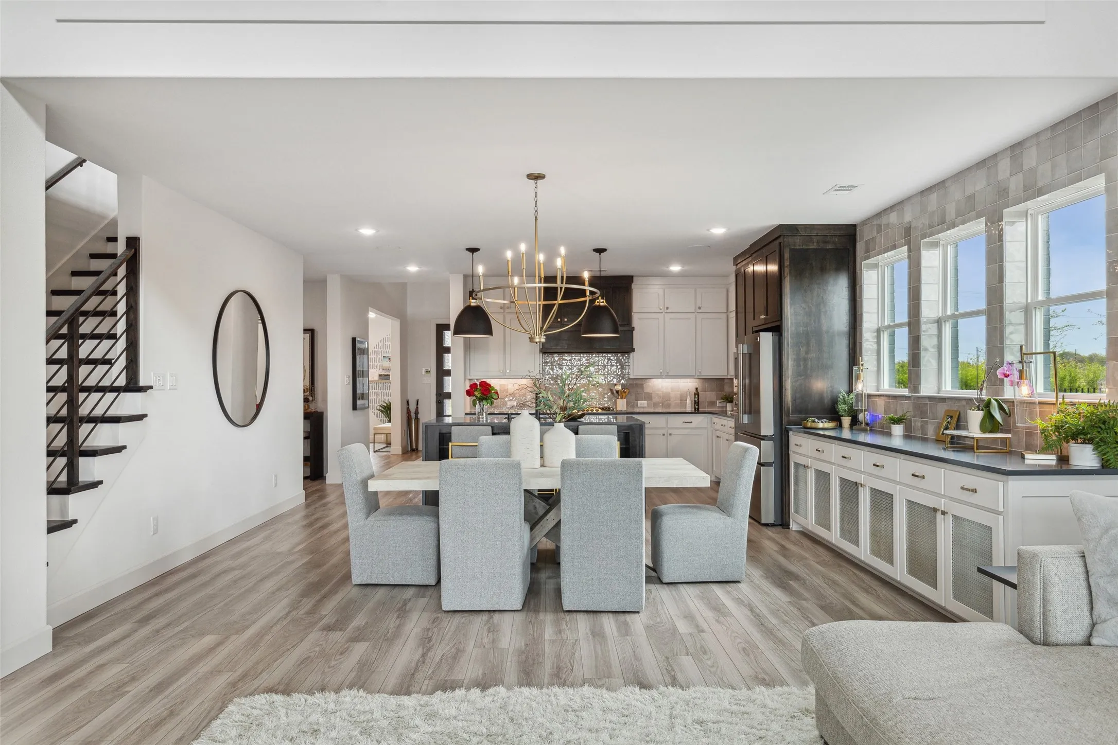 Your new dining area is the ideal space for grand dinner parties or cozy family meals.