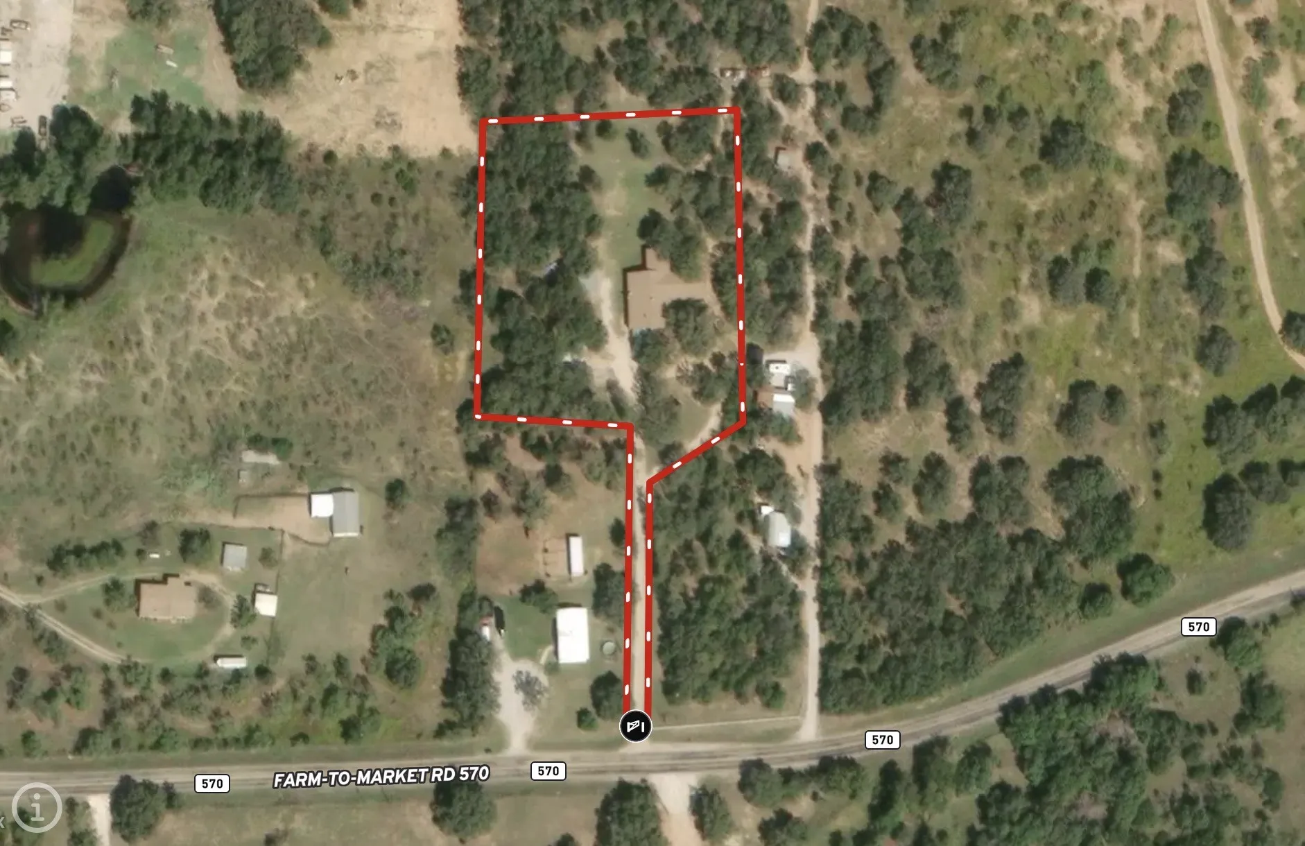 aerial of approximate boundary lines