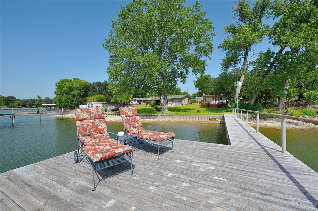 Chairs no longer on property Lake level is currently lower than this photo