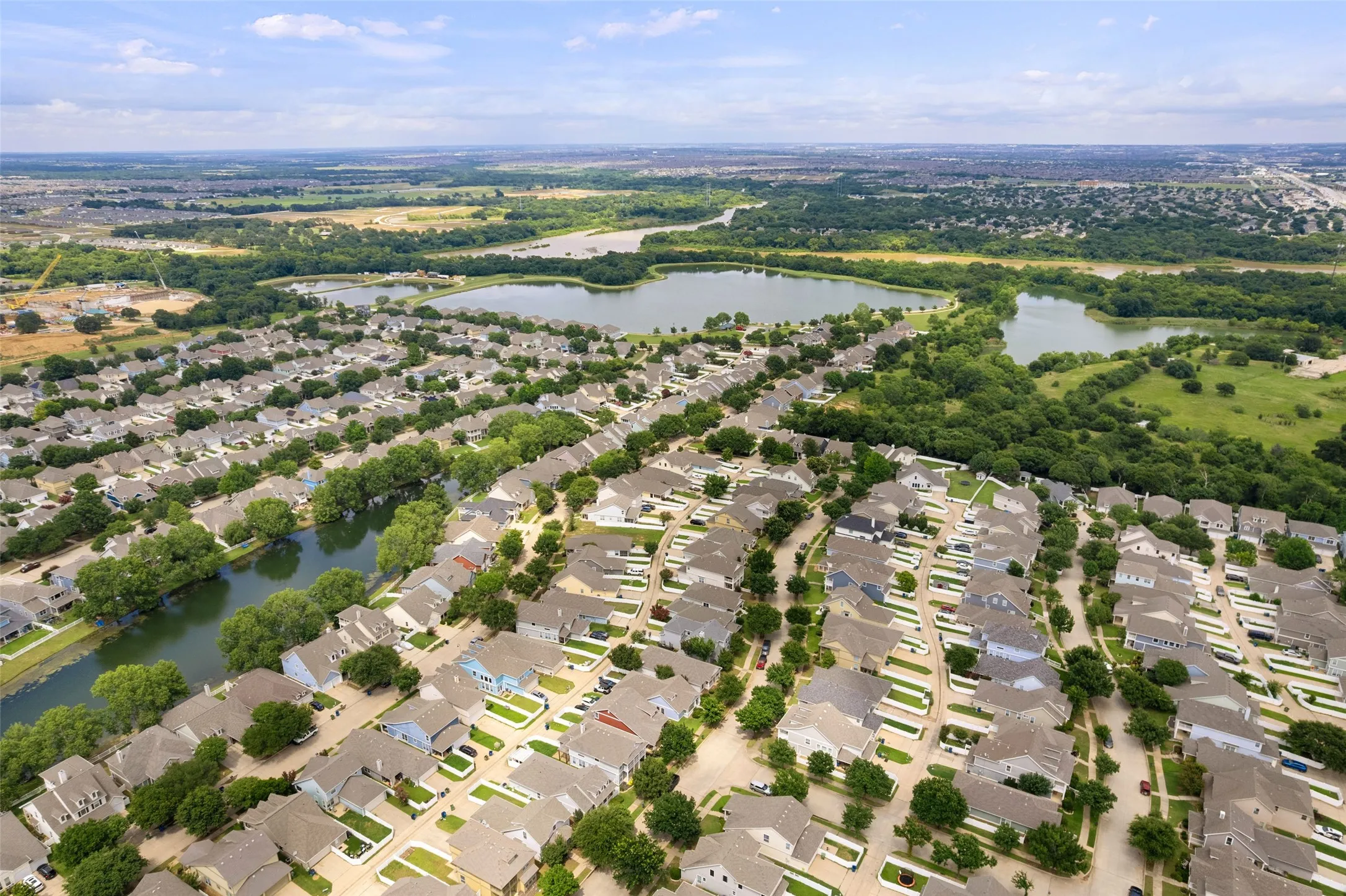 View of Providence Village lake.