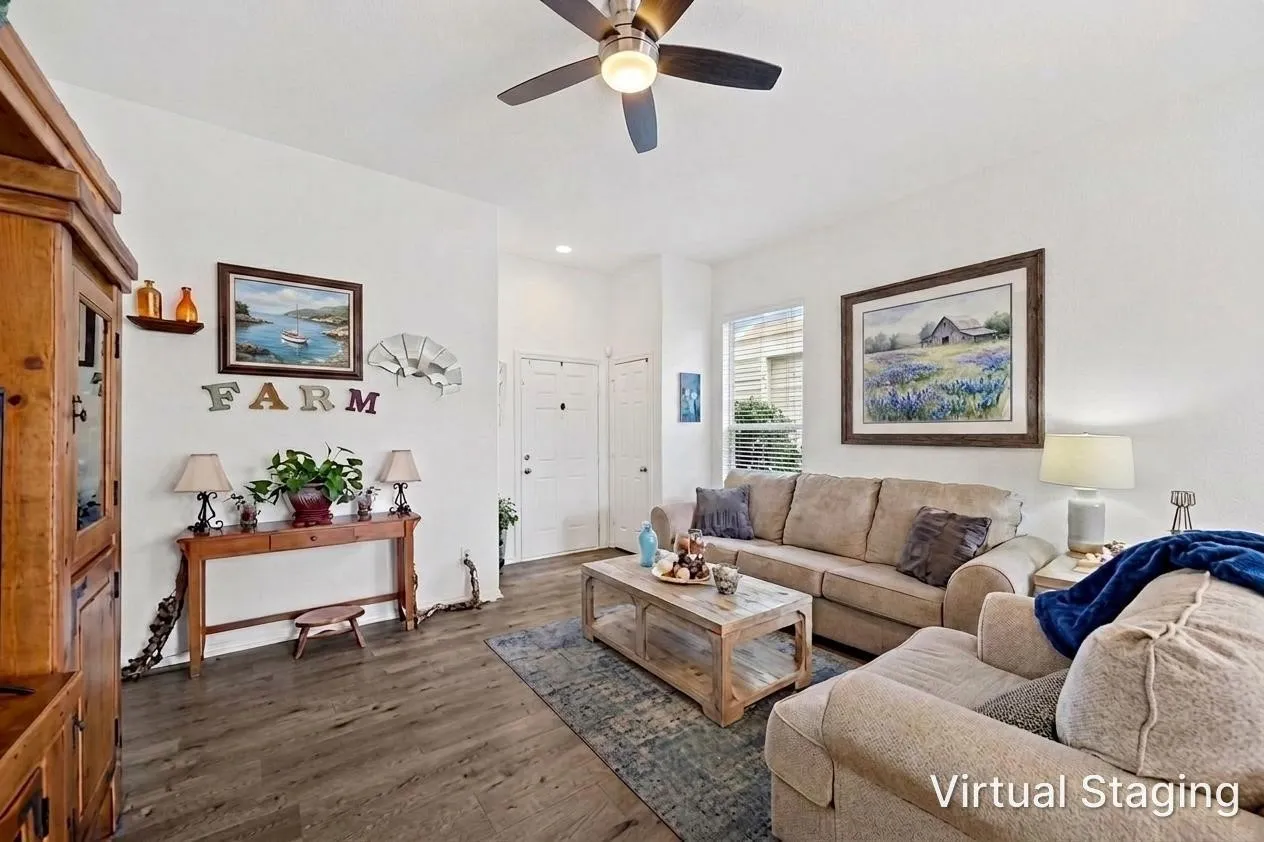 Well lit living space.