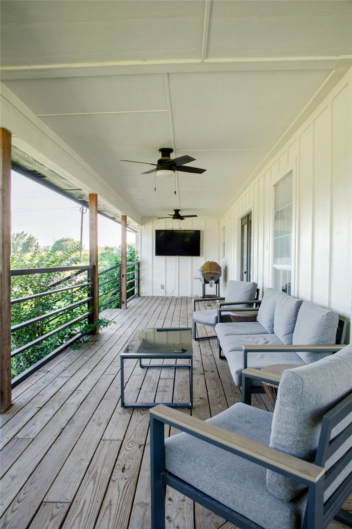 Wraparound back porch