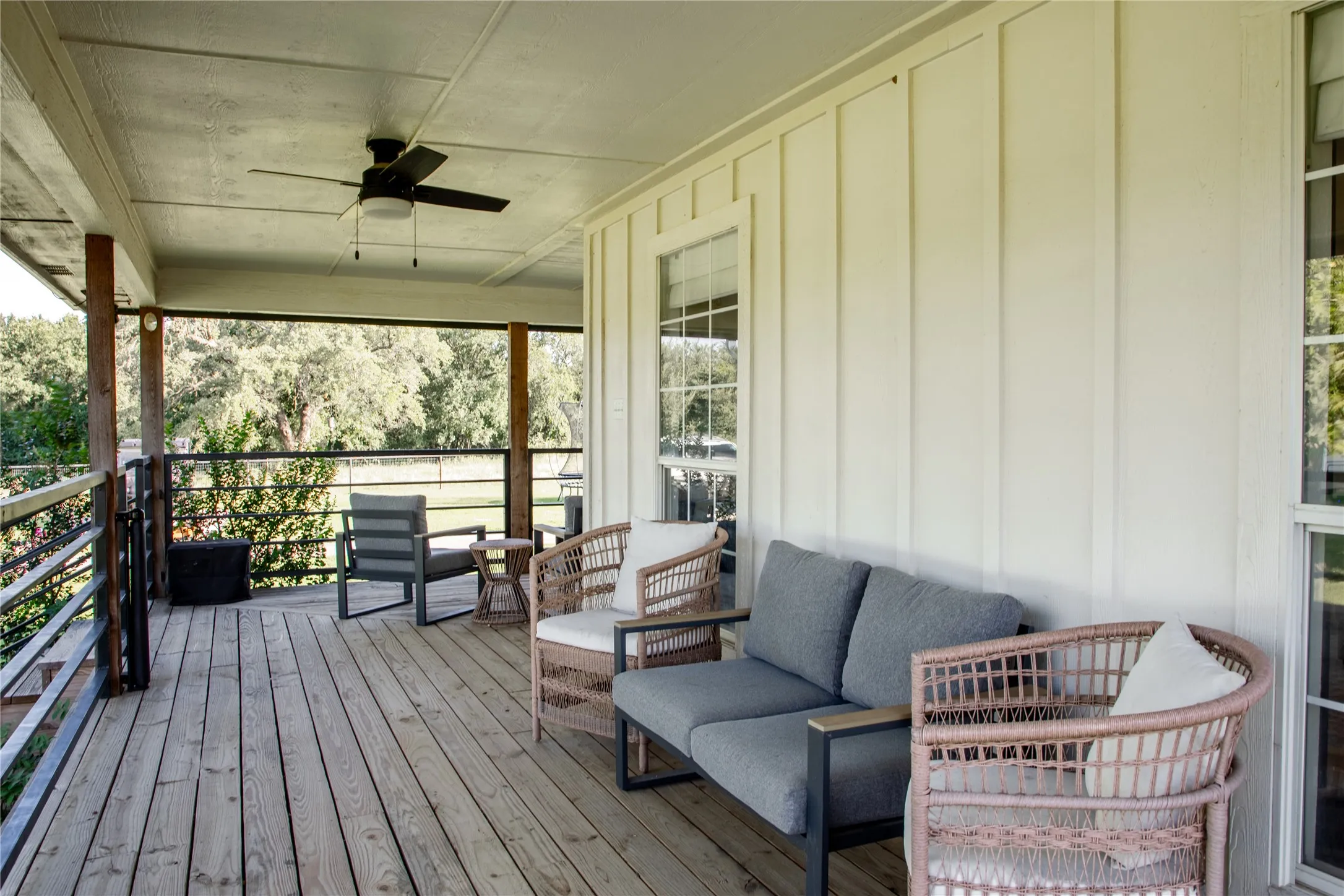 Wraparound back porch
