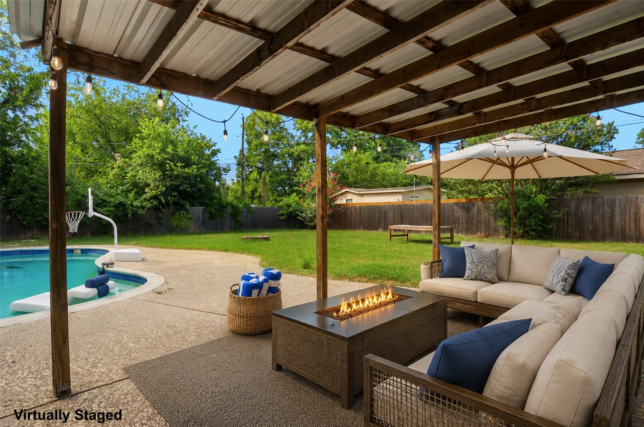 Pool - Patio - Back Yard  - Furniture added digitally