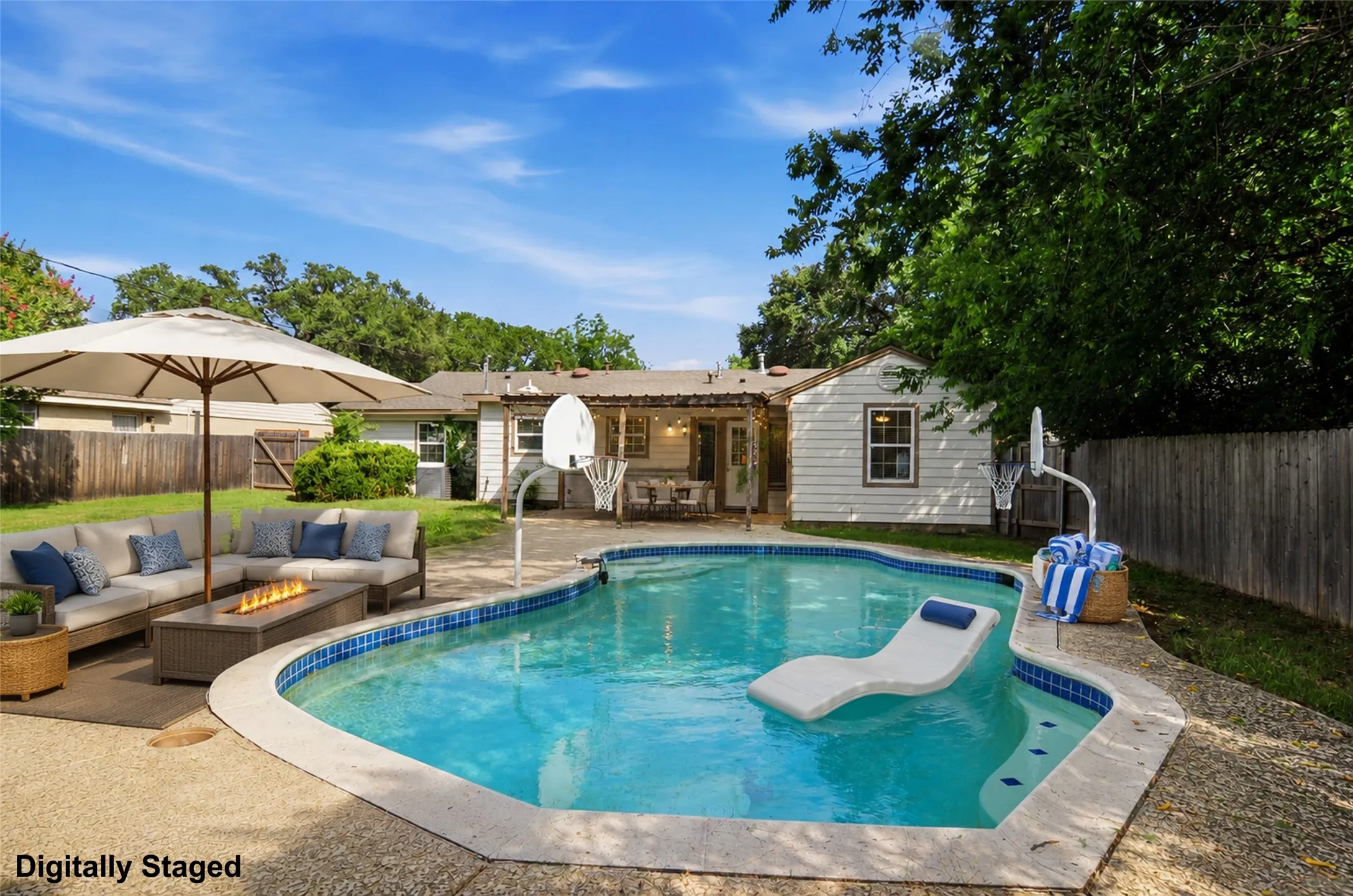 Pool and Rear View - Furniture added digitally