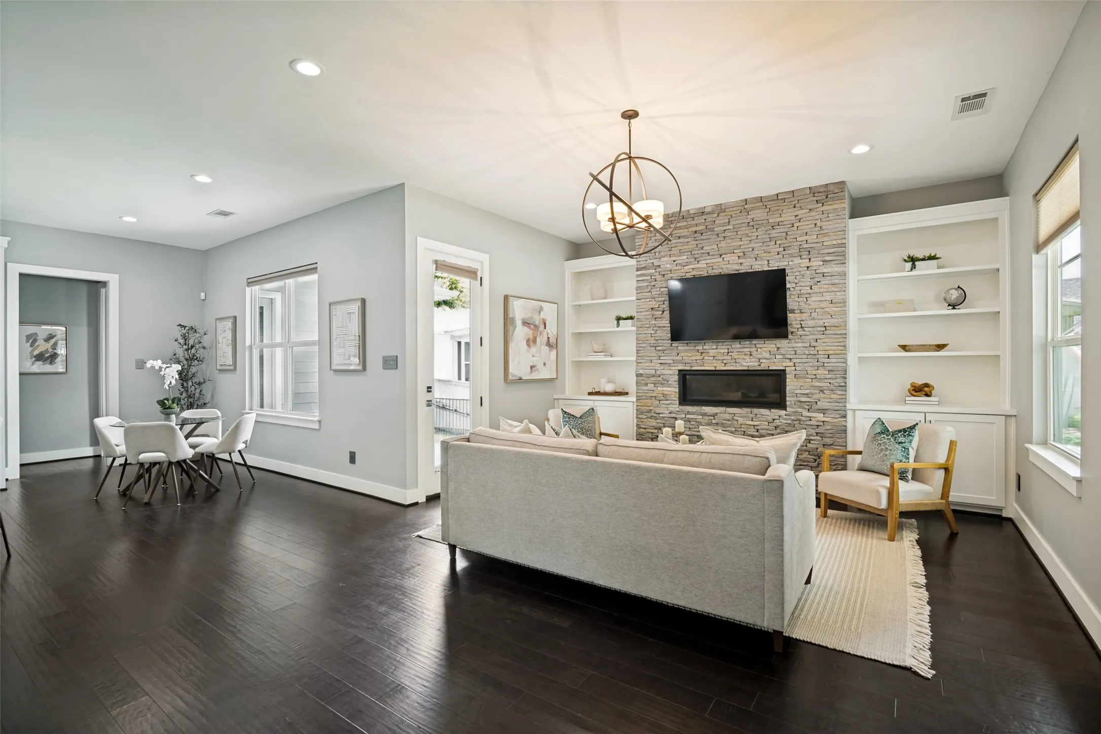 Open-concept living space