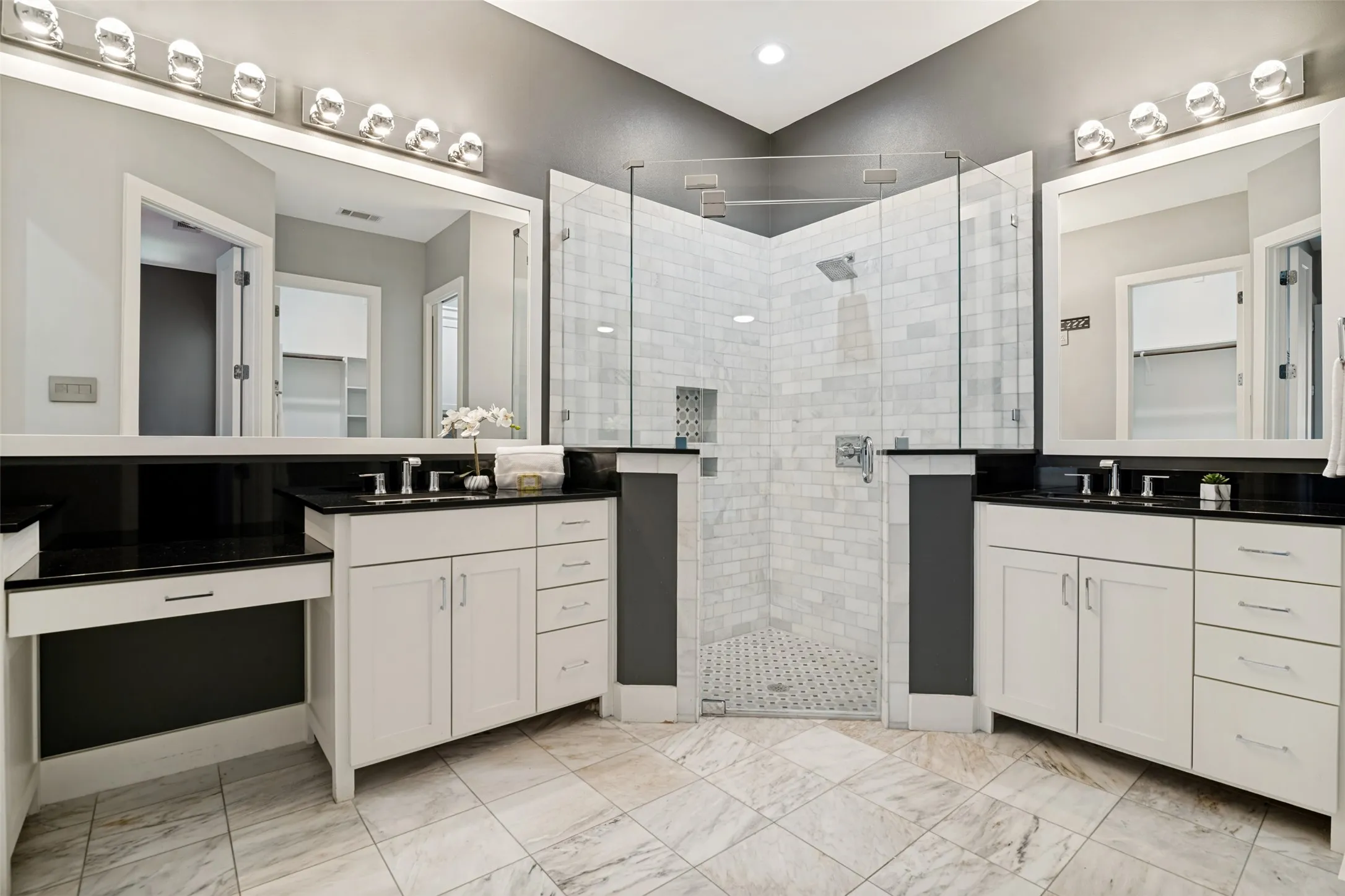 His and her vanities and his and her walk in closets