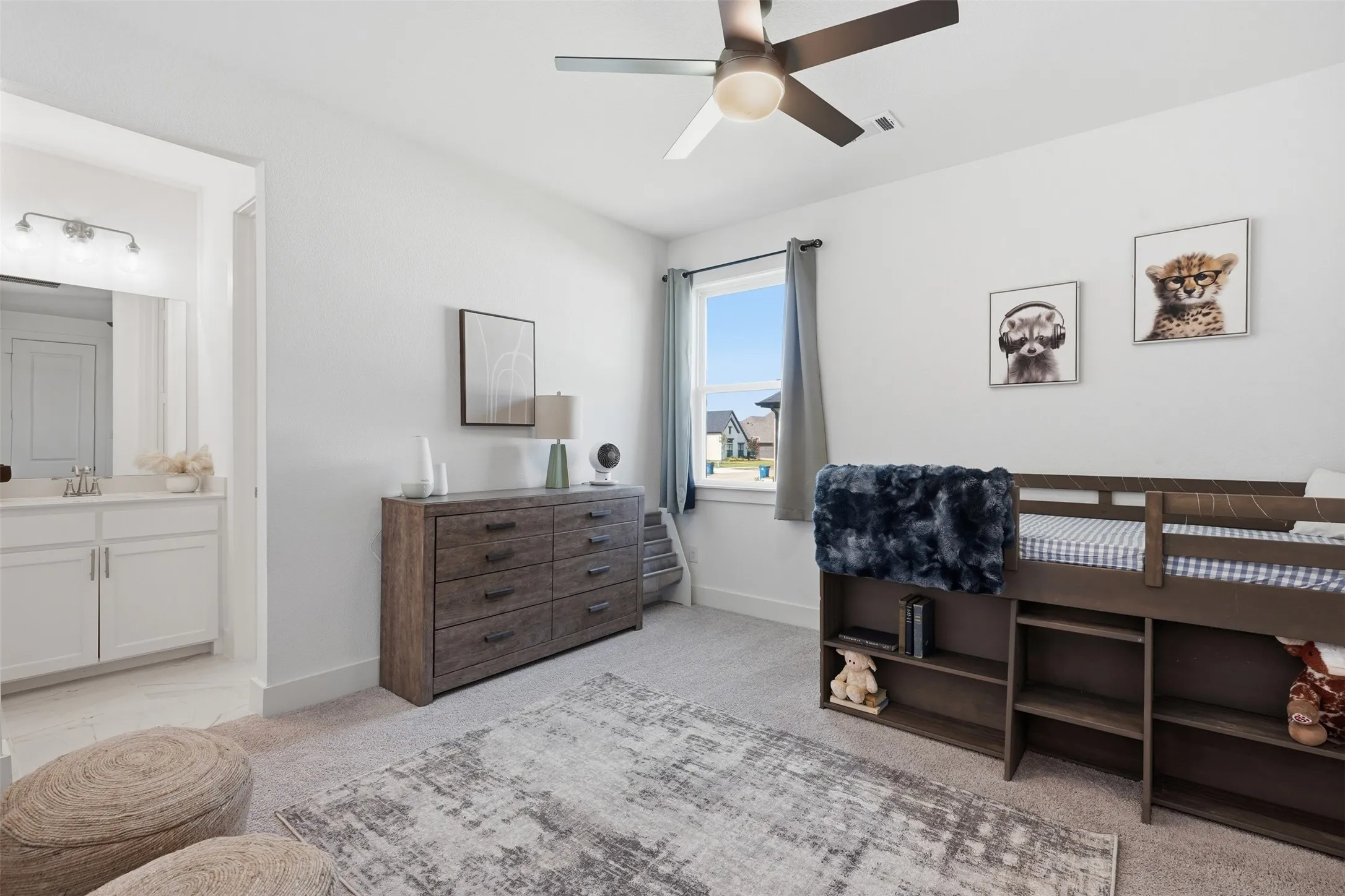 Bedroom attached to Jack and Jill bathroom