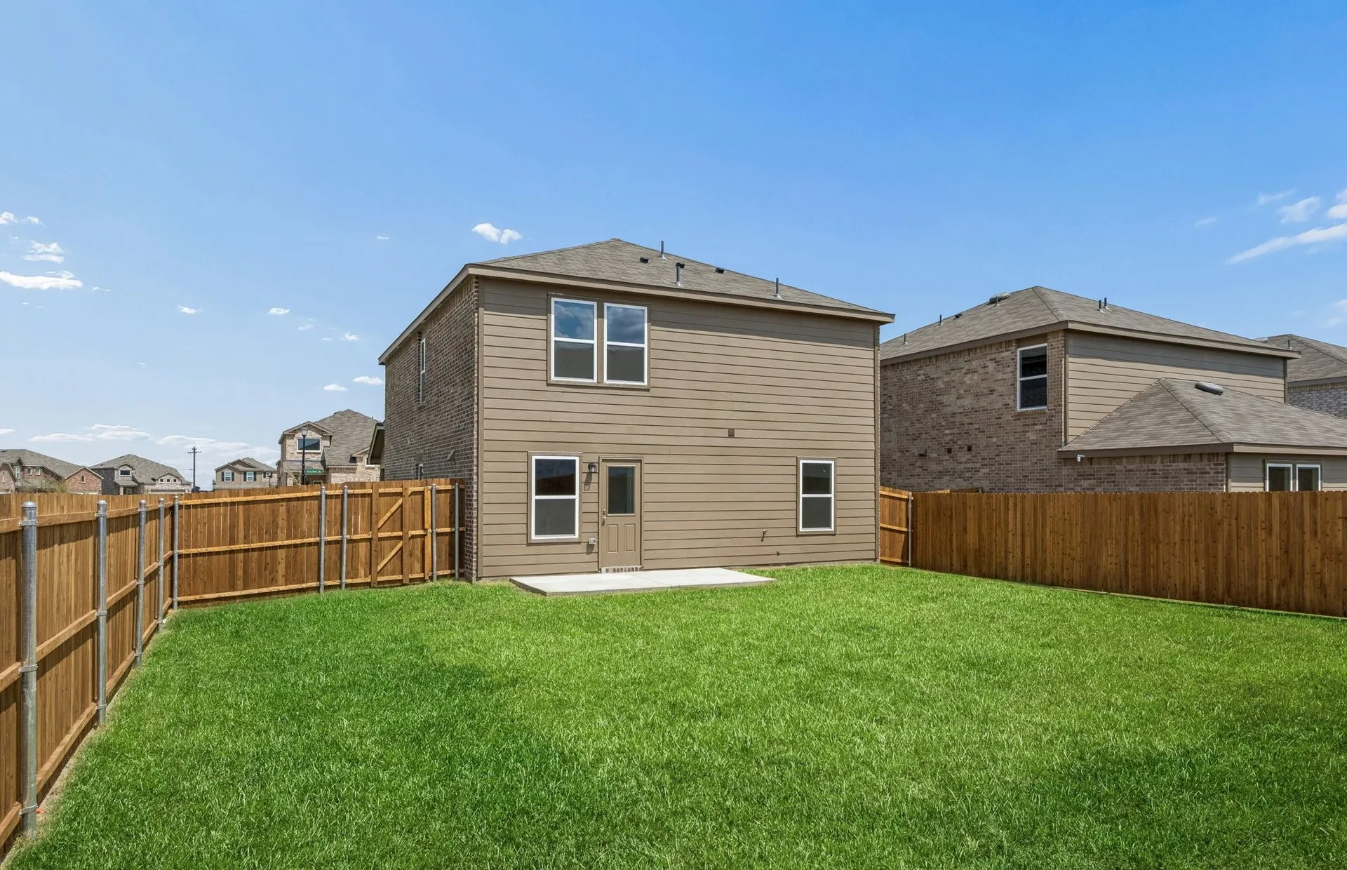 Oversized fenced-in backyard