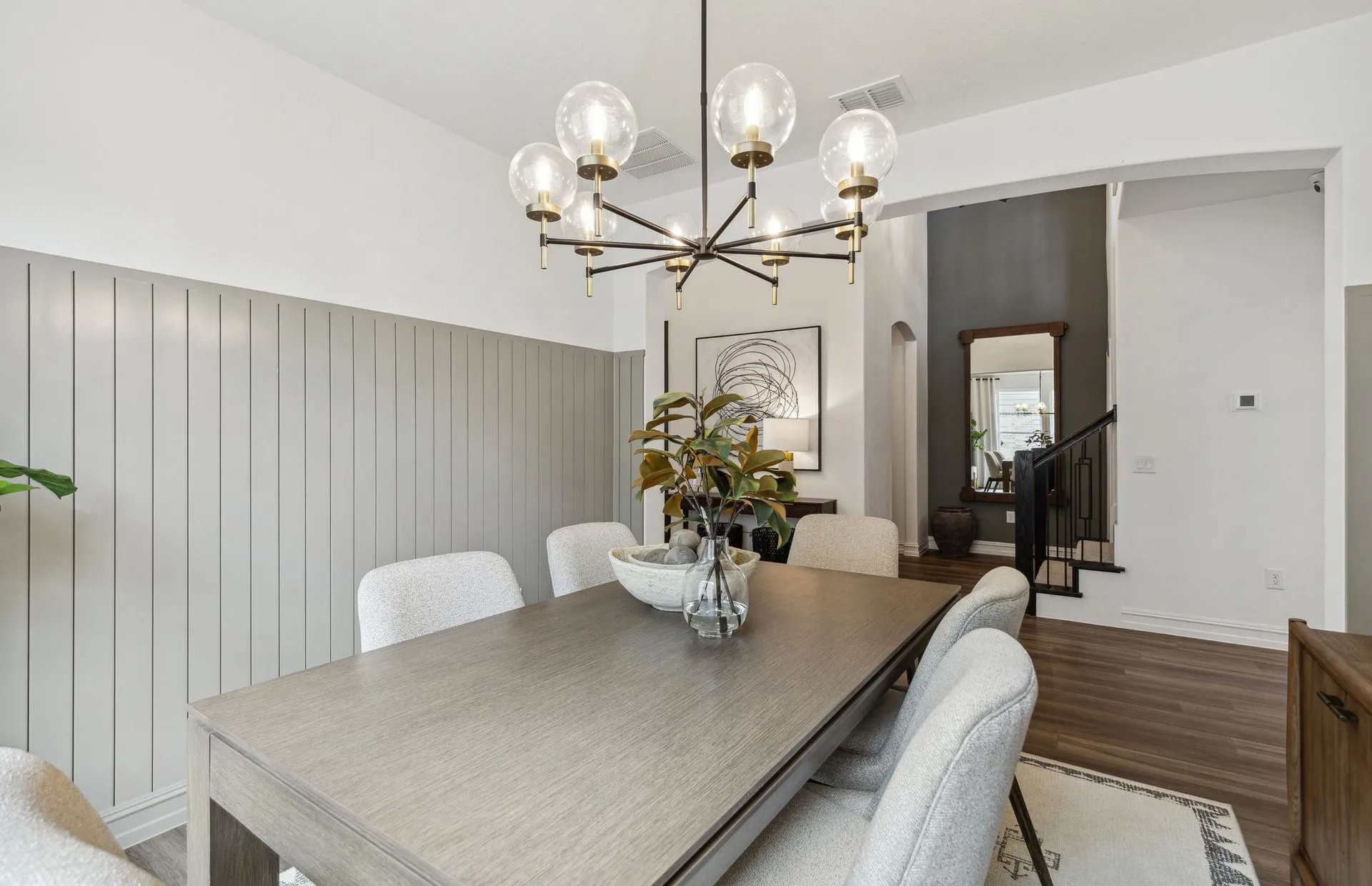*Model Representation - Formal dining room with large windows