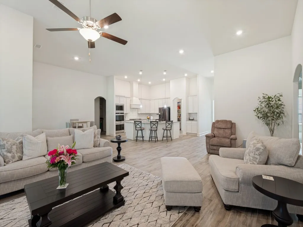 The home's open floor plan is optimal for living and entertaining.