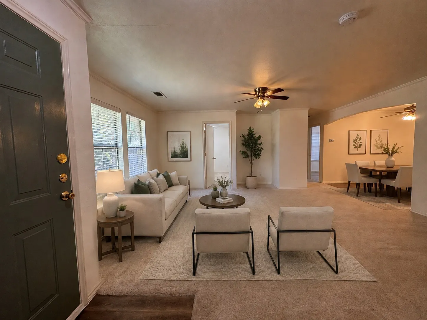 Virtually Staged Living/Dining Rooms