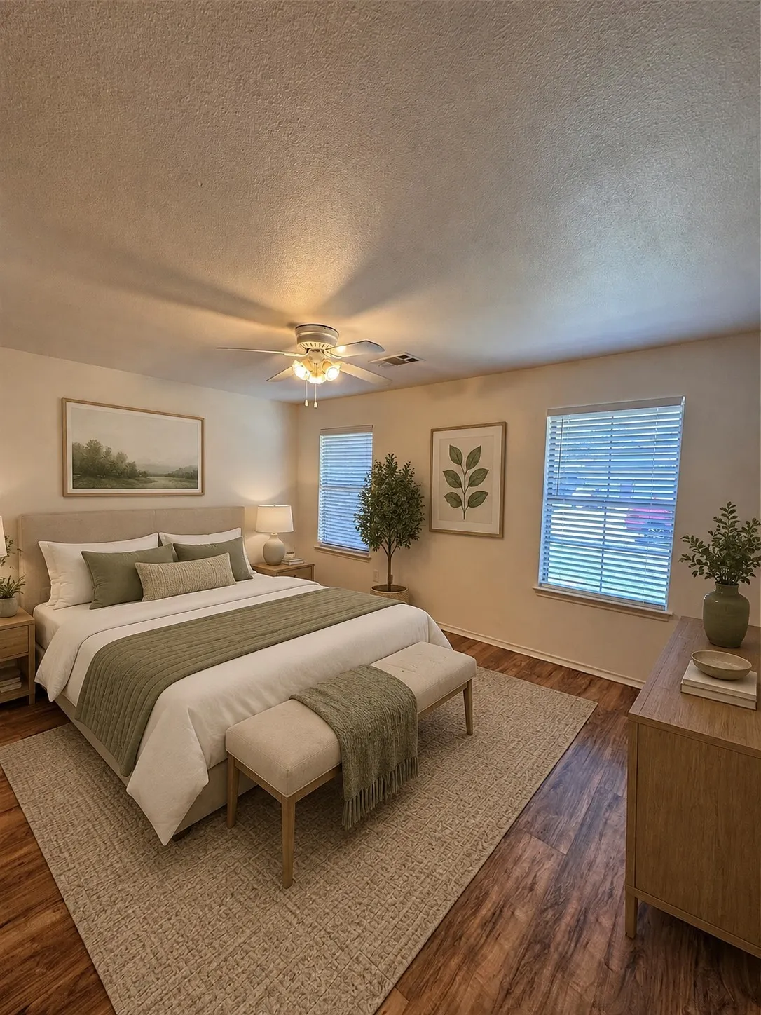 Virtually Staged Bedroom