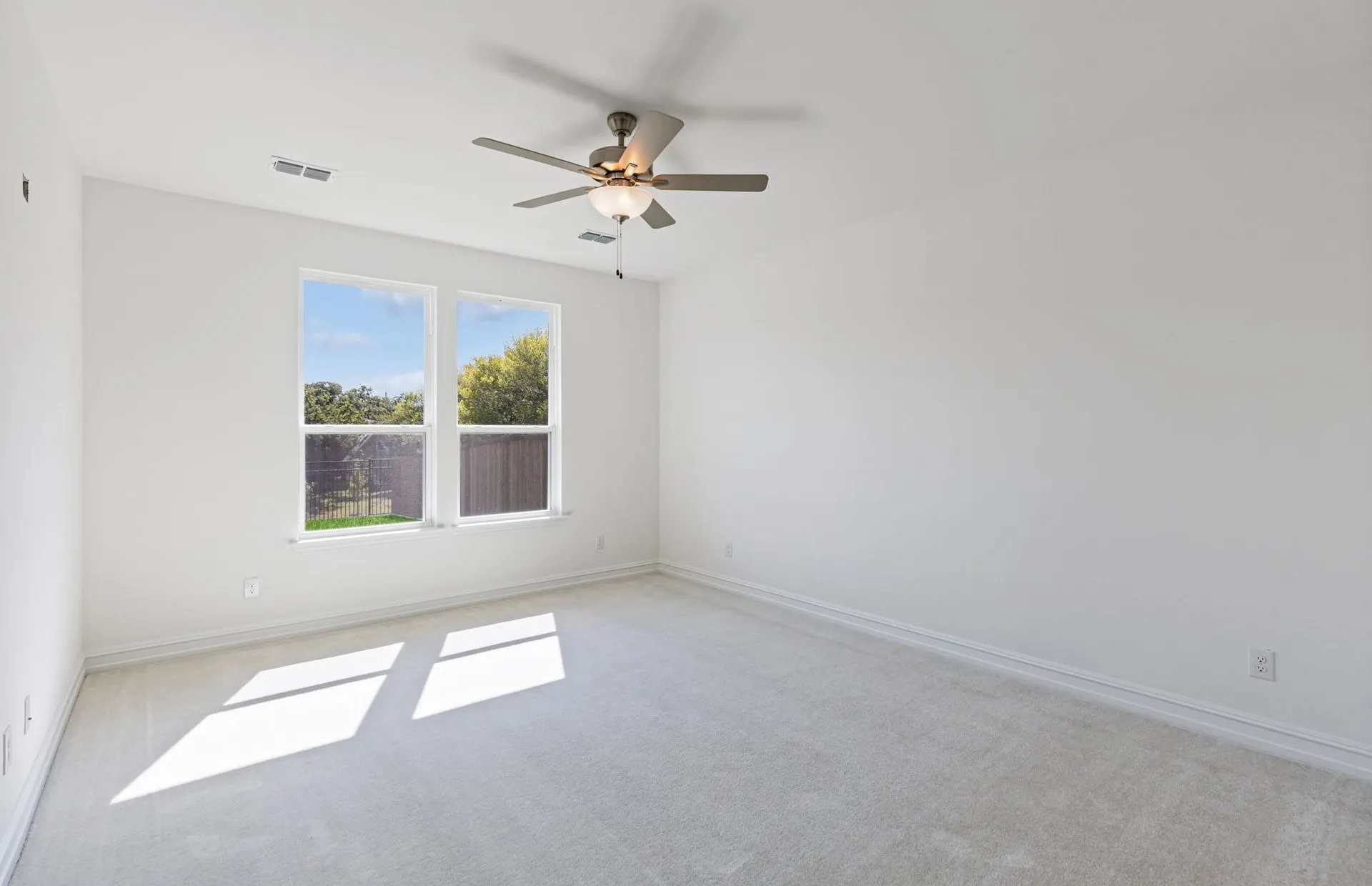 Spacious primary bedroom