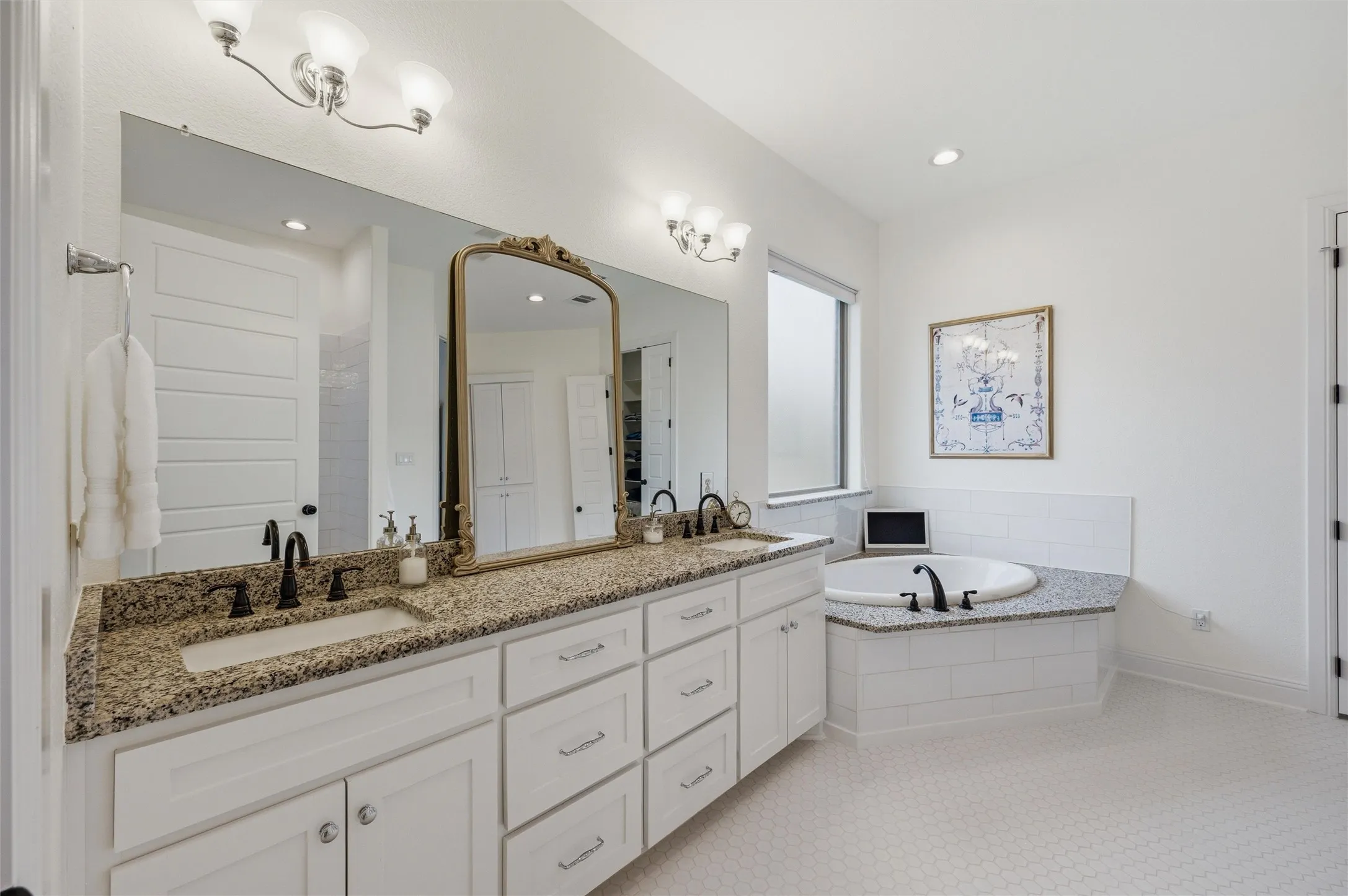 Primary bathroom with soaking tub