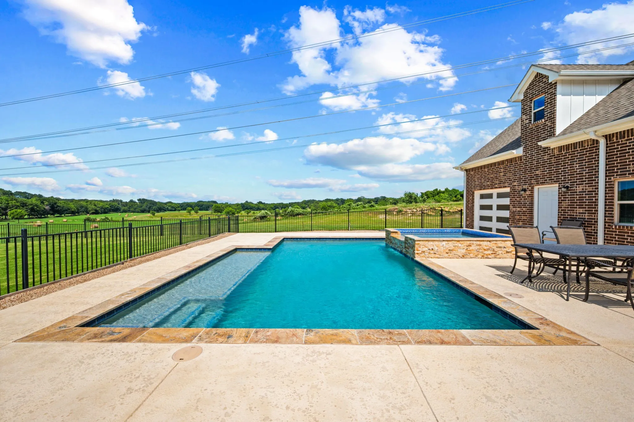 Pool with spa