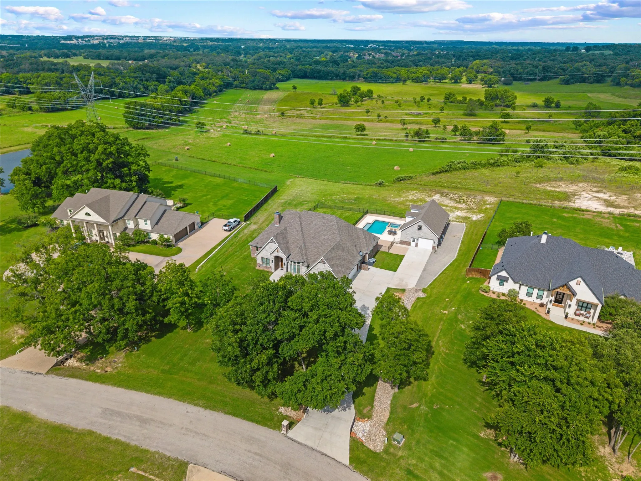 Rolling meadow behind home