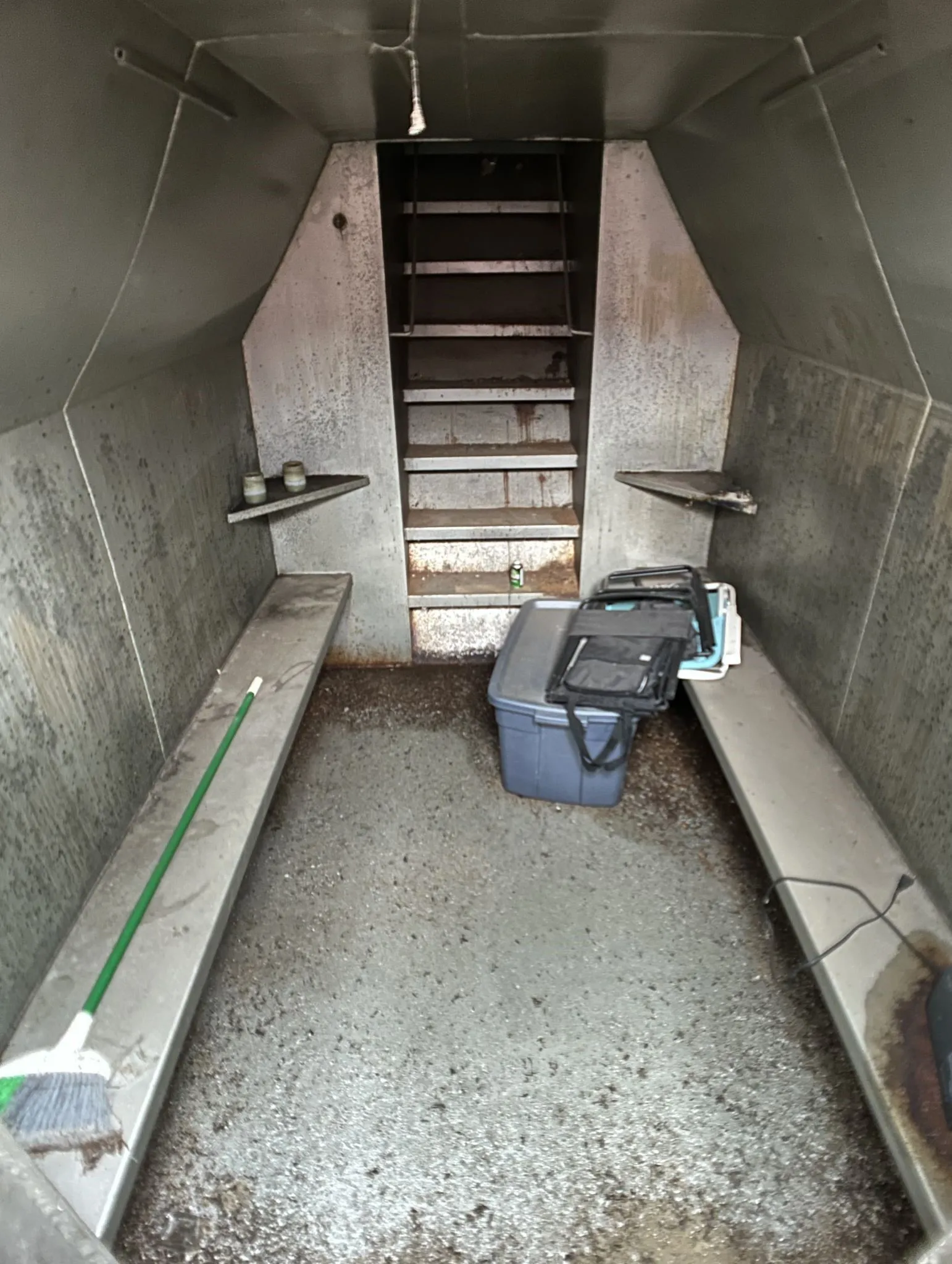 Inside of storm celler.