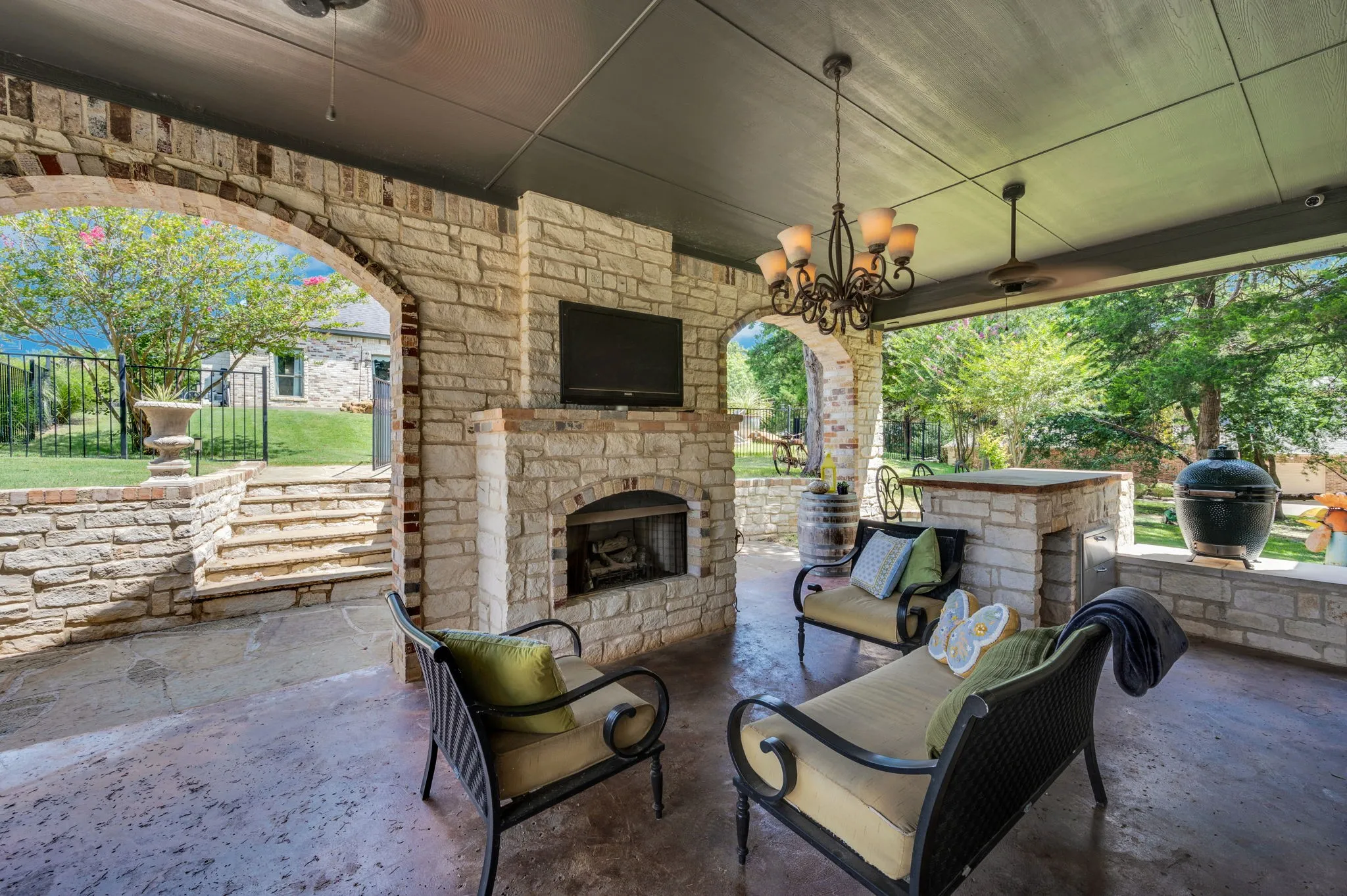 Patio at pool house