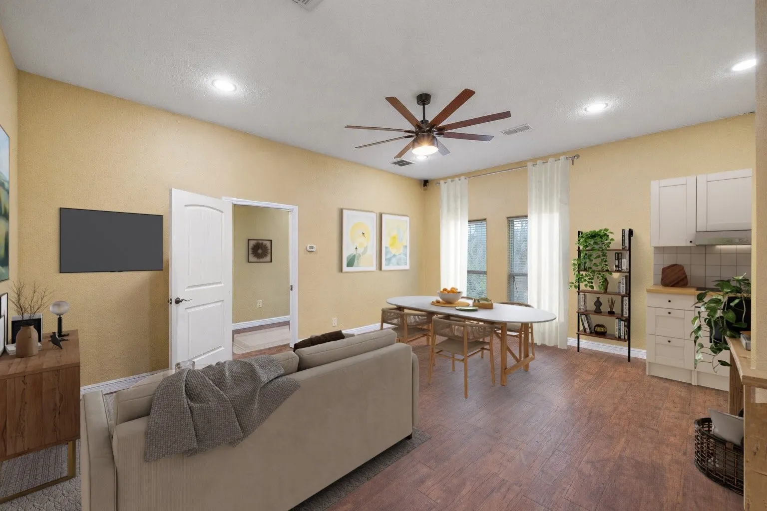 virtually staged guest house