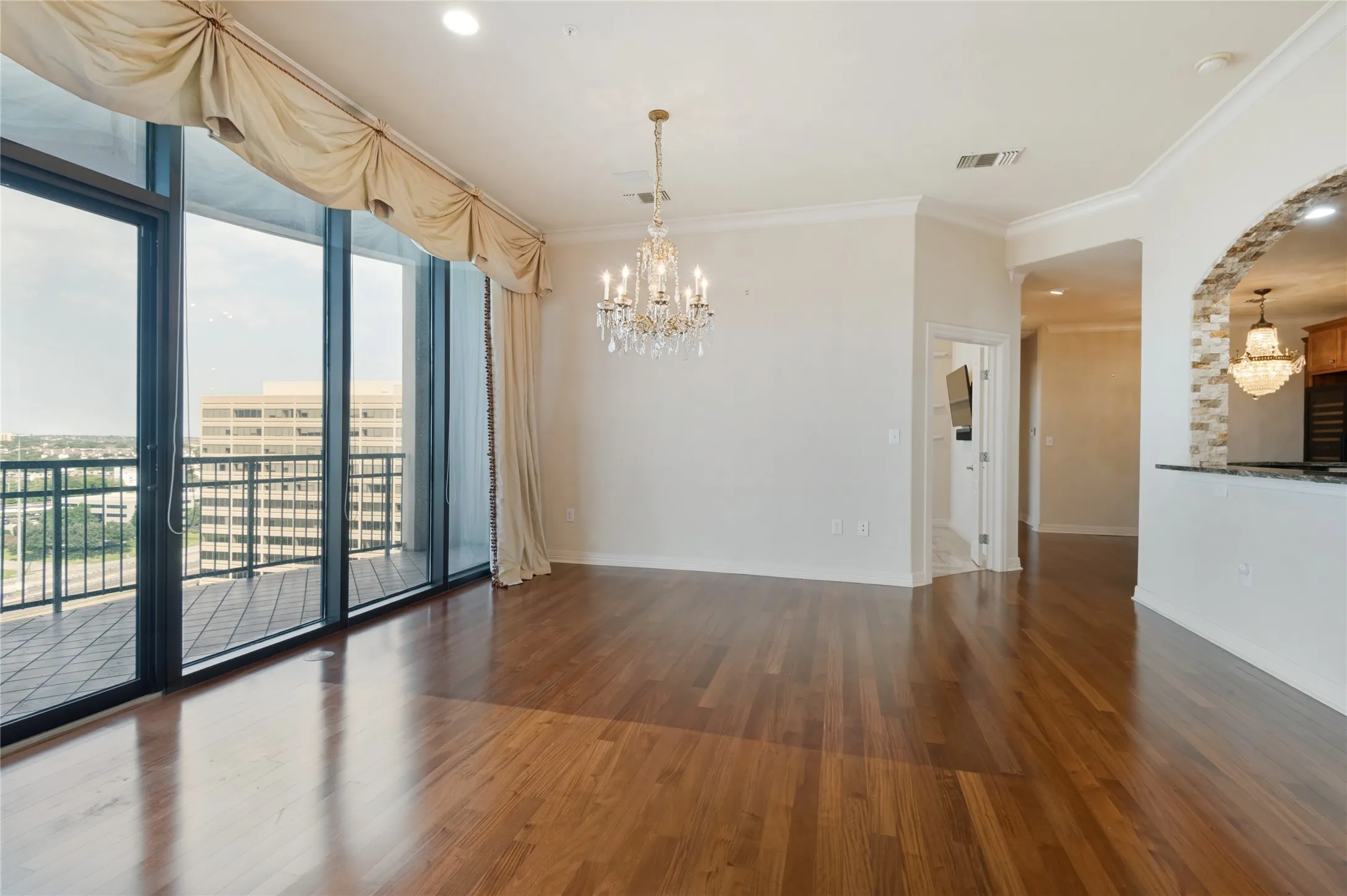 Formal dining area adjacent to the open living room