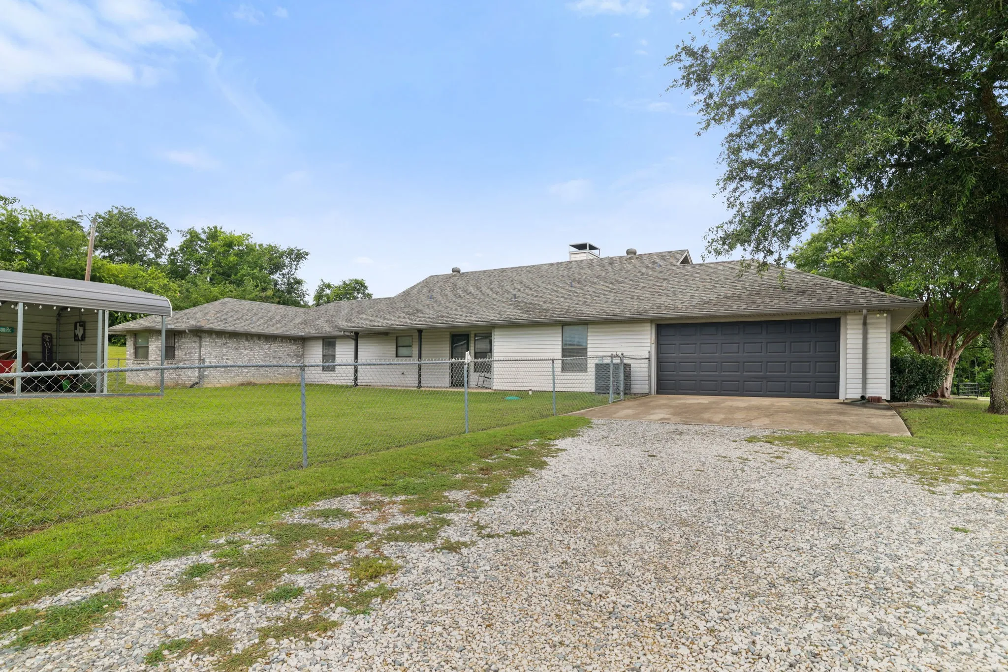 Rear entry 2-car garage